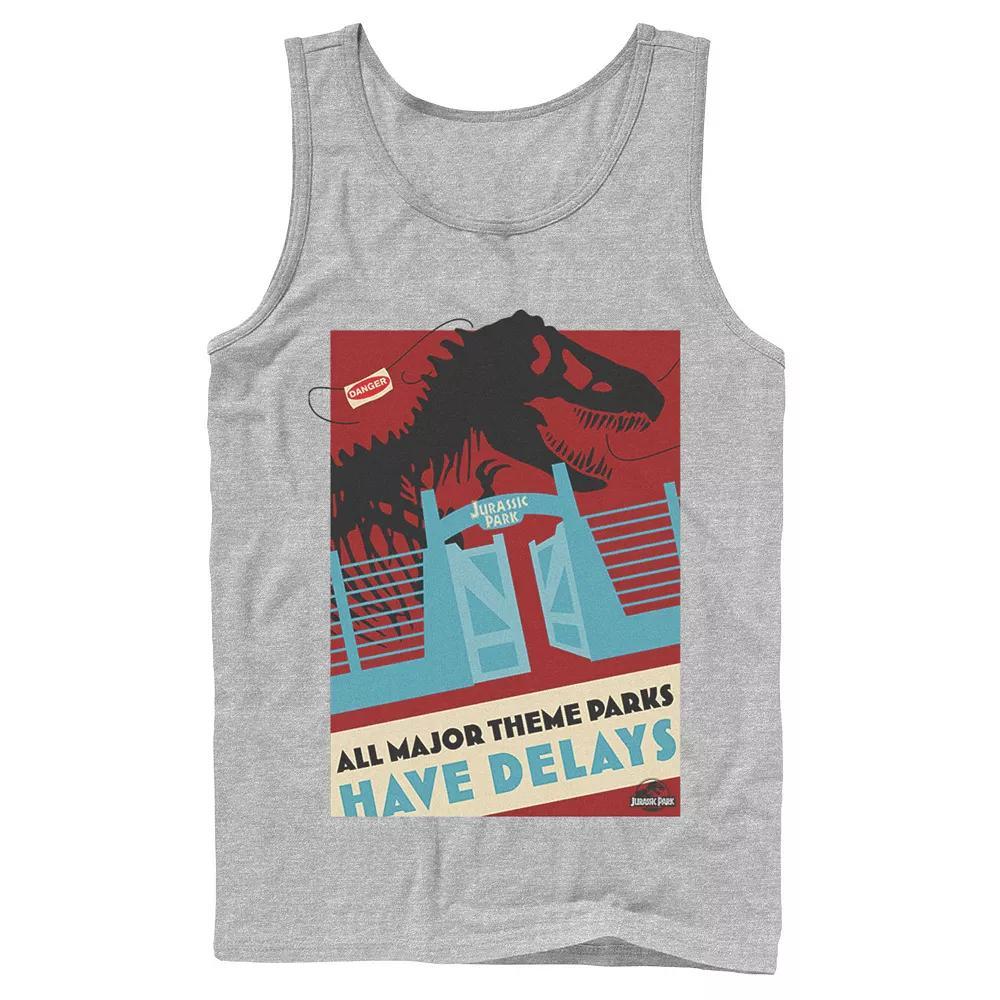 Men's Jurassic Park Delays Simple Gate Tank Top,  Product Image