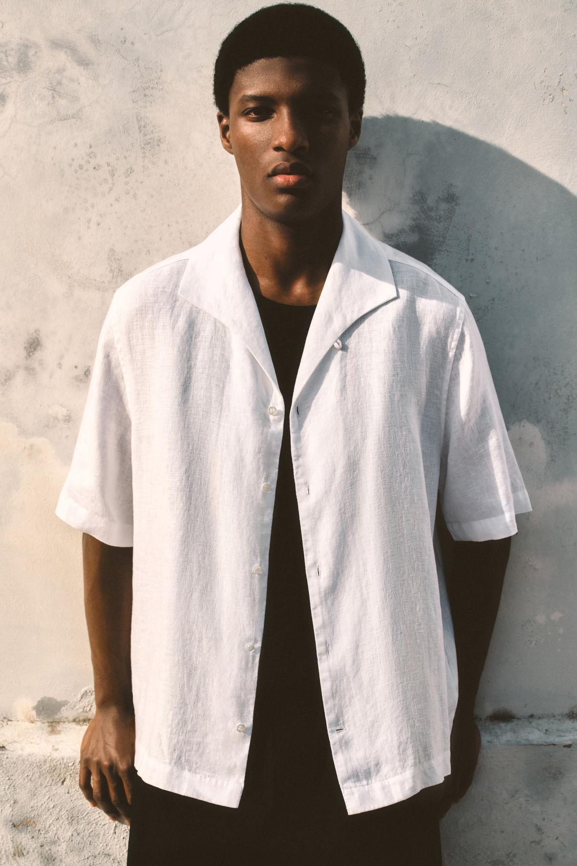 LINEN SHORT-SLEEVED SHIRT Product Image