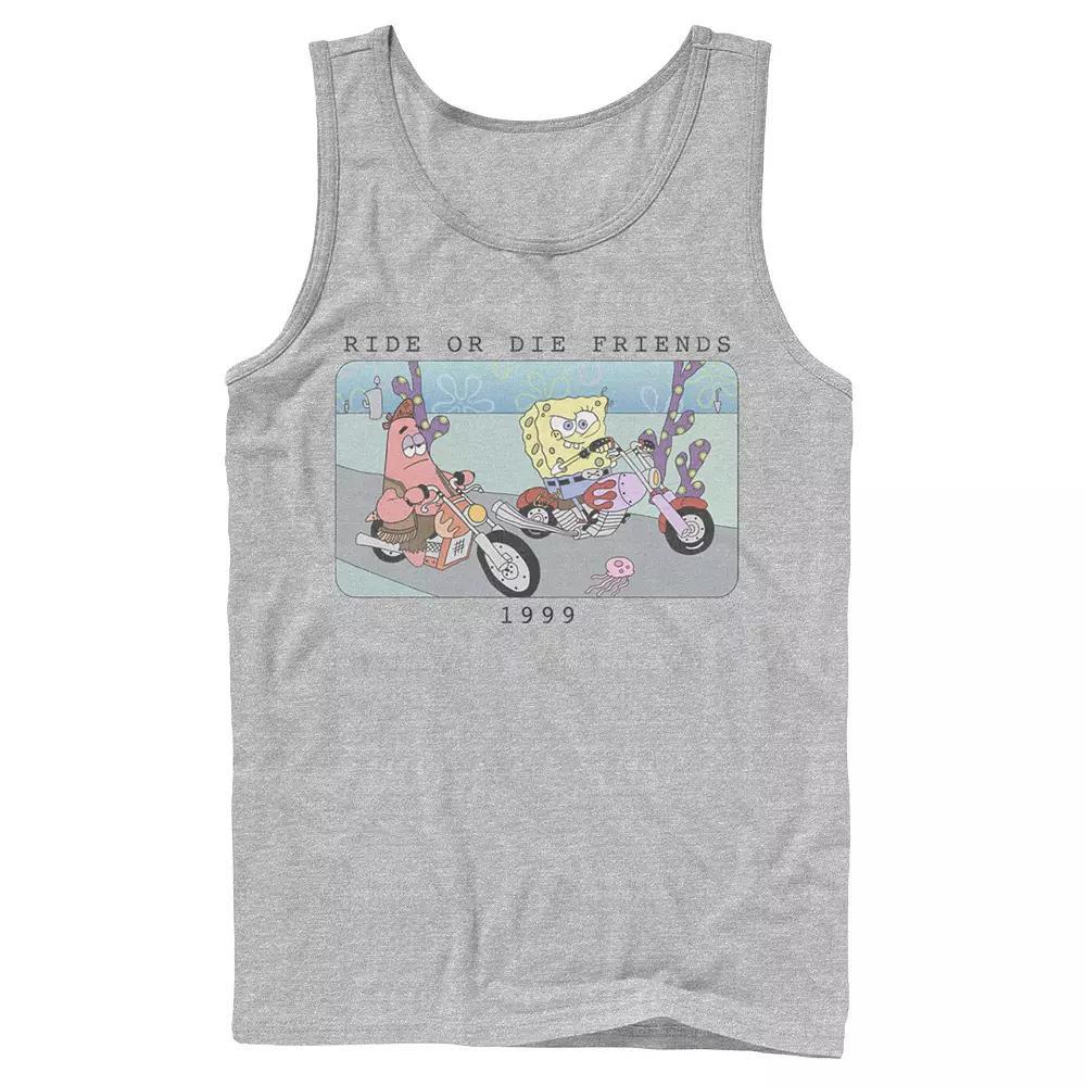 Men's Nickelodeon SpongeBob SquarePants Ride Or Die Friends 1999 Portrait Graphic Tank Top,  Product Image