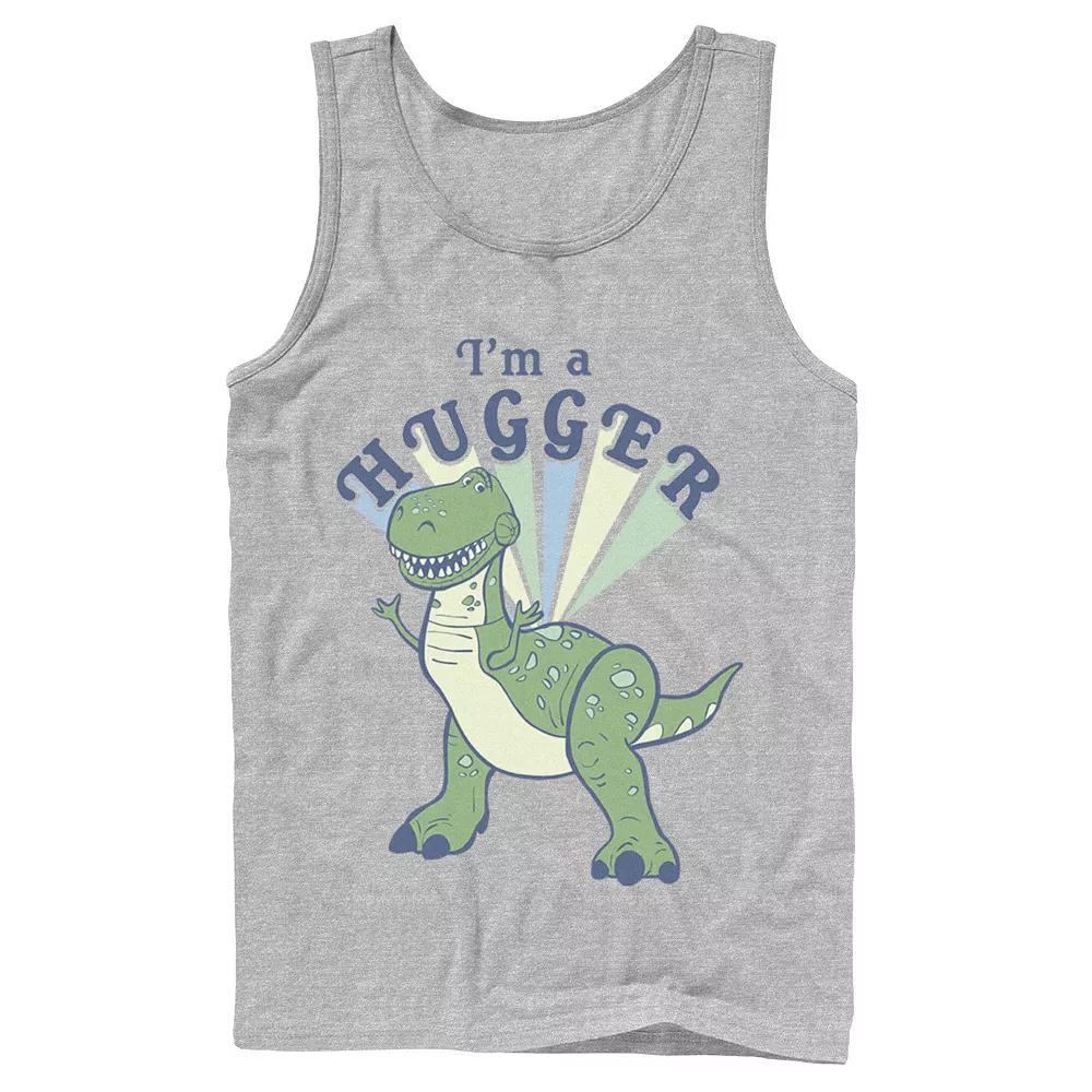 Men's Disney / Pixar Toy Story 4 Rex I'm A Hugger Colorful Portrait Tank Top, Size: XL, Athletic Grey Product Image