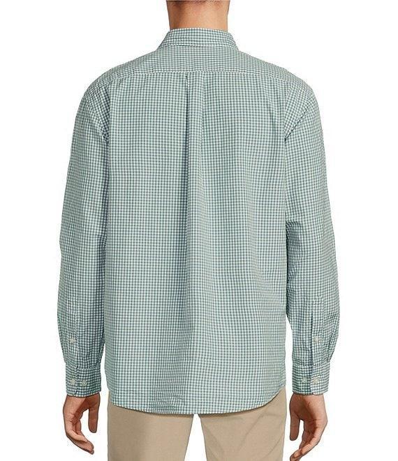 Roundtree & Yorke Long Sleeve Micro Check Pattern Slub Sport Shirt Product Image