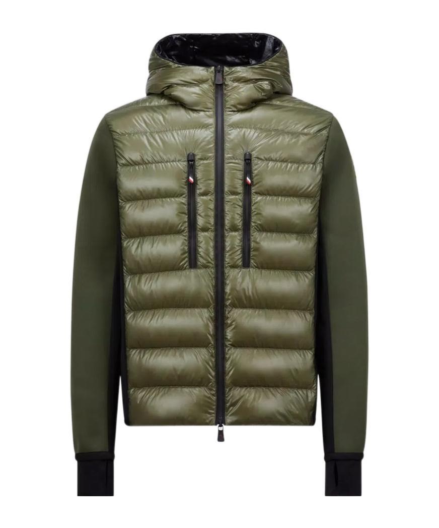 MONCLER Long-sleeved Down Jacket In Green Product Image