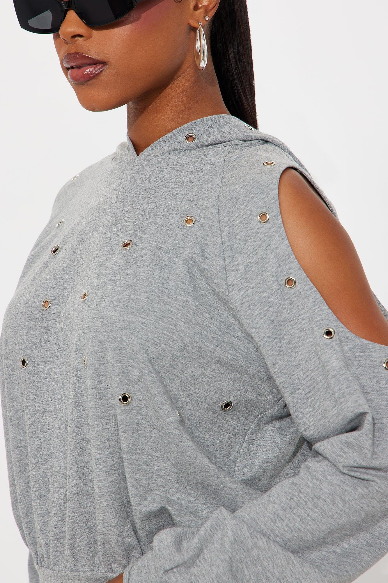 Giselle Grommet Pant Set - Heather Grey Female Product Image