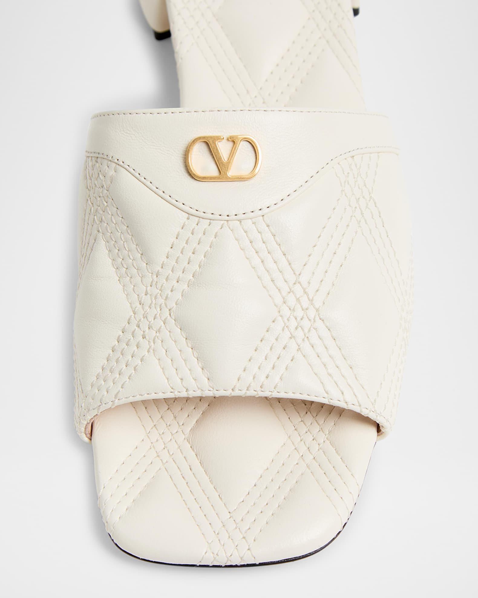 Quilted 67 VLogo Flat Slide Sandals Product Image
