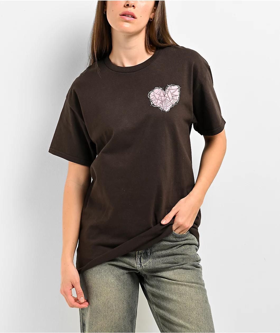 XPLR Webheart Brown T-Shirt  Product Image
