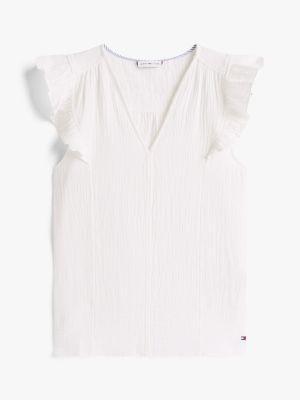 Muslin Flutter-Sleeve Top Product Image