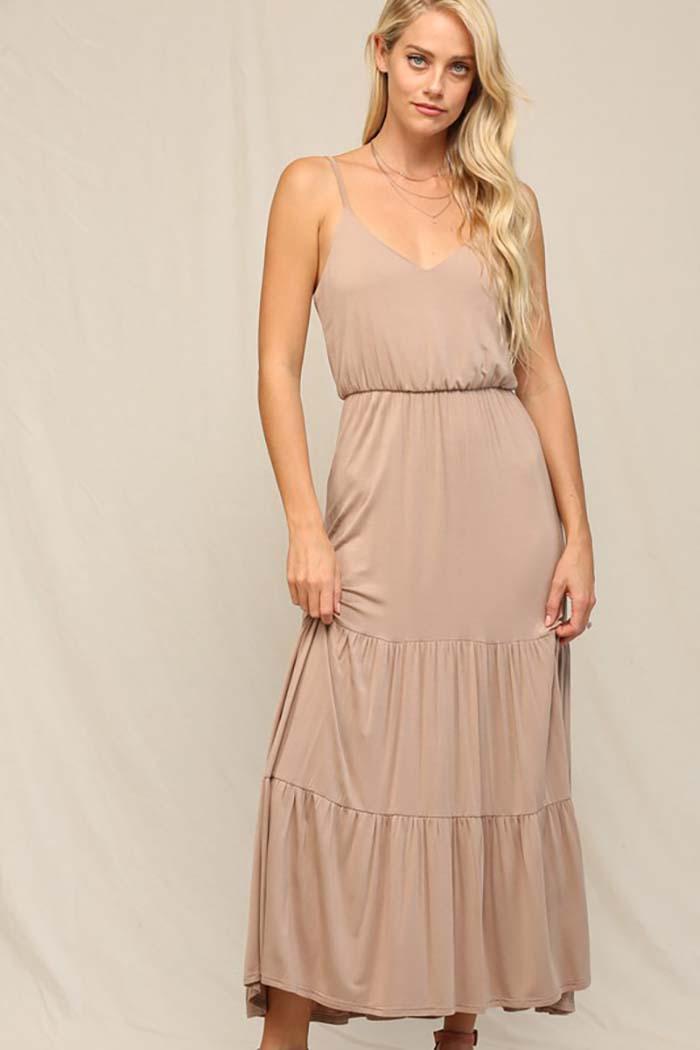 Sleeveless Maxi Tiered Ruffle Dress Product Image