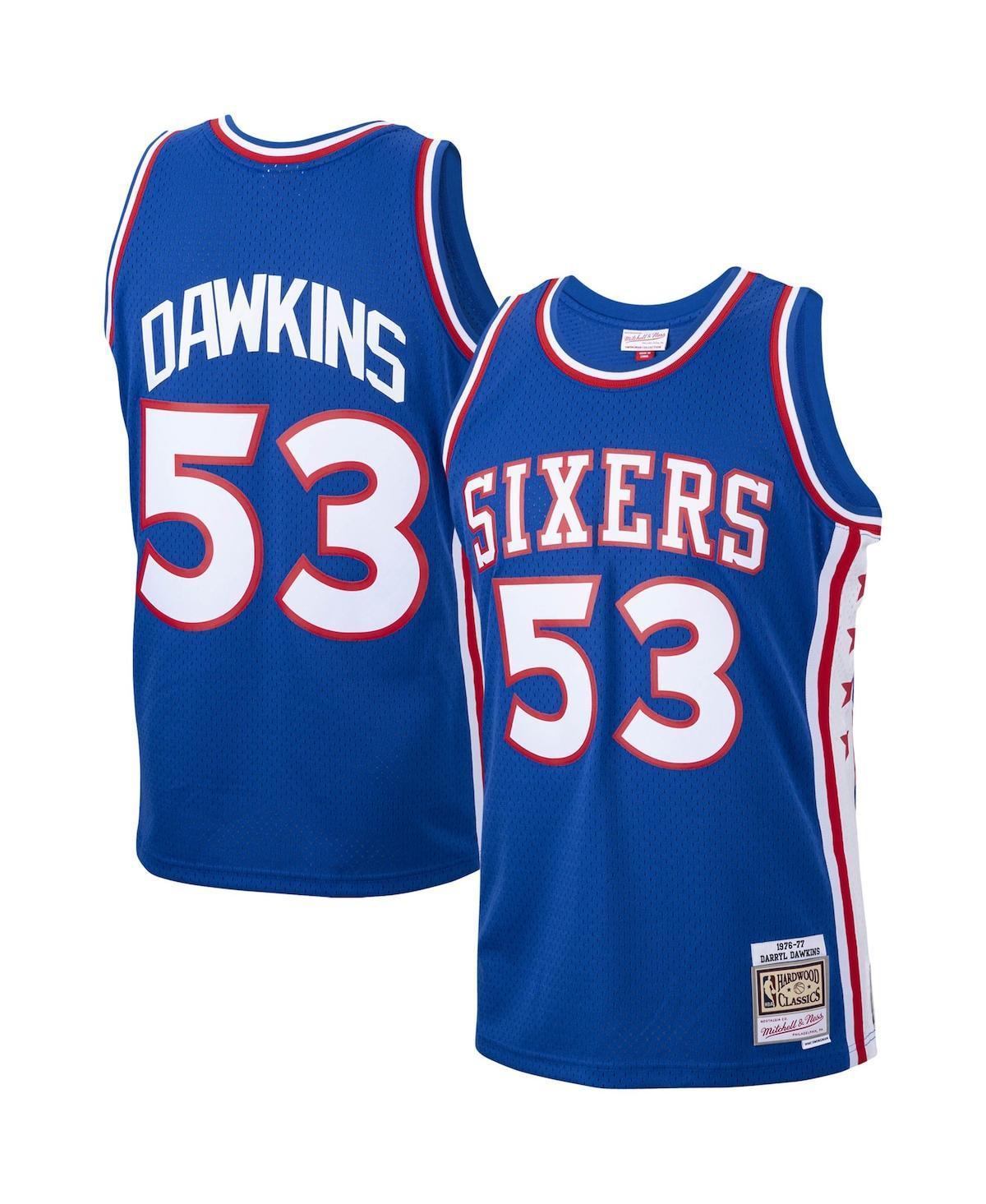 Mens Mitchell & Ness Darryl Dawkins Royal Philadelphia 76ers 1976/77 Hardwood Classics Swingman Jersey Product Image