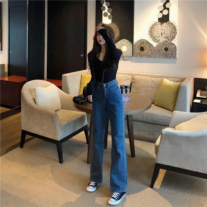High-Waist Wide-Leg Jeans Product Image