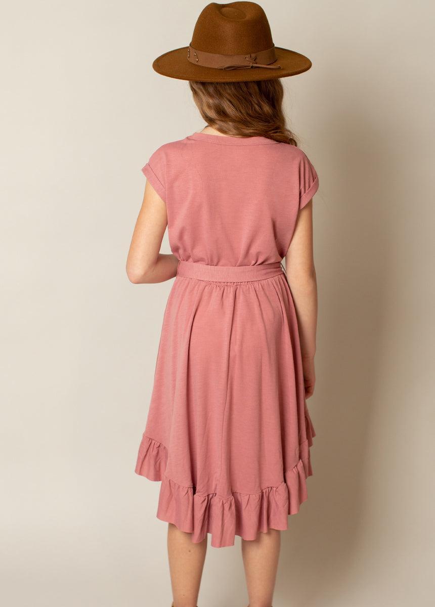 Amoura Dress in Dusty Rose Girls Product Image