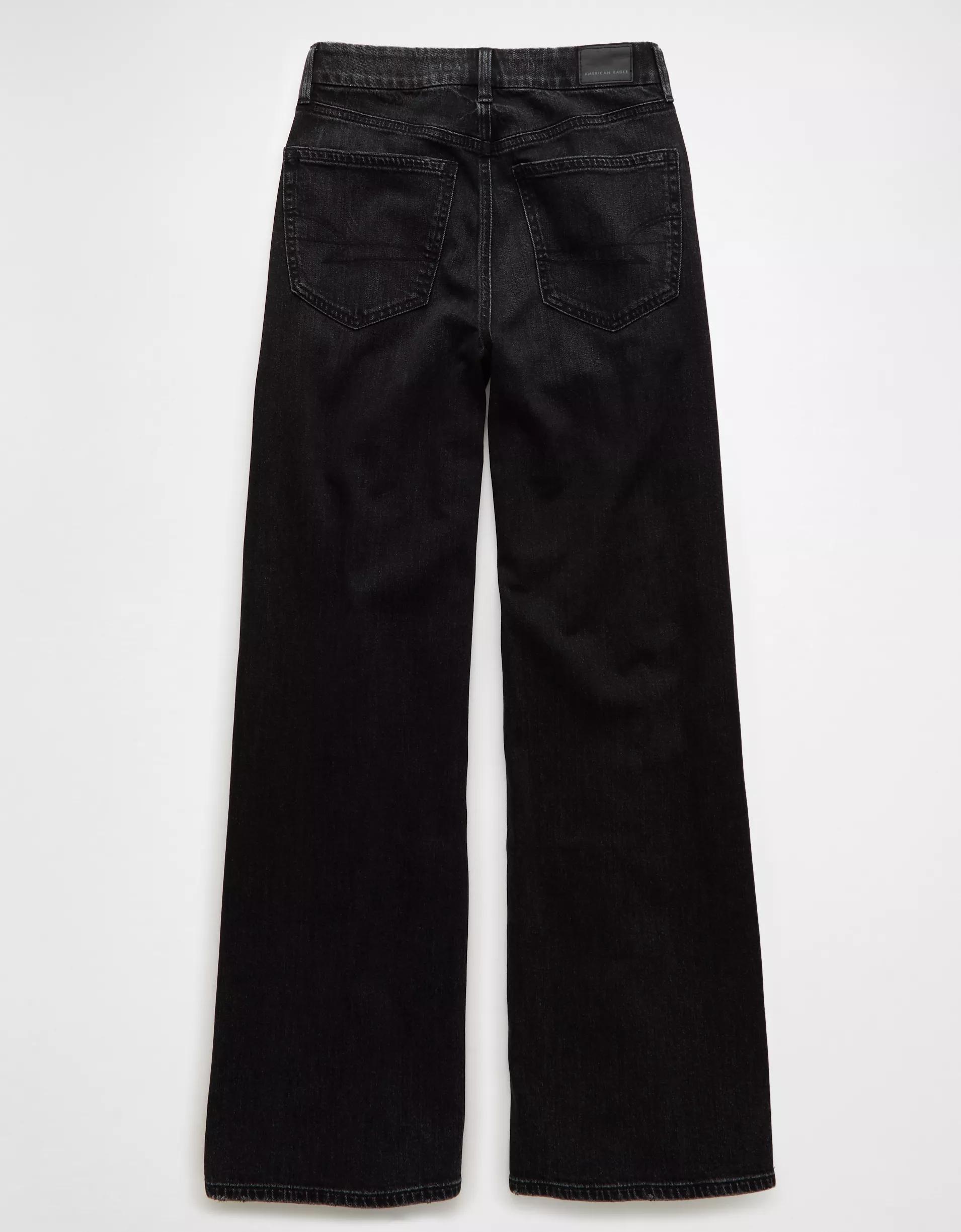 AE Dreamy Drape Stretch Curvy Super High-Waisted Baggy Wide-Leg Jean Product Image