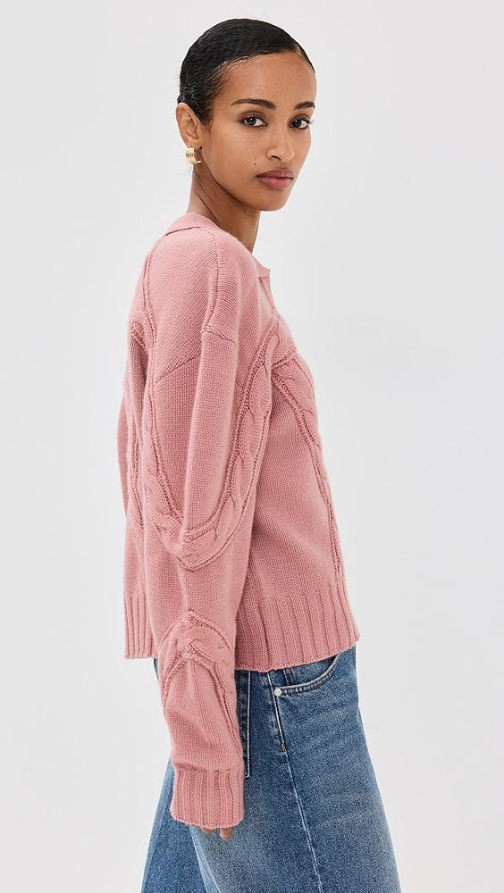 Prabal Gurung Cable Polo Sweater | Shopbop Product Image