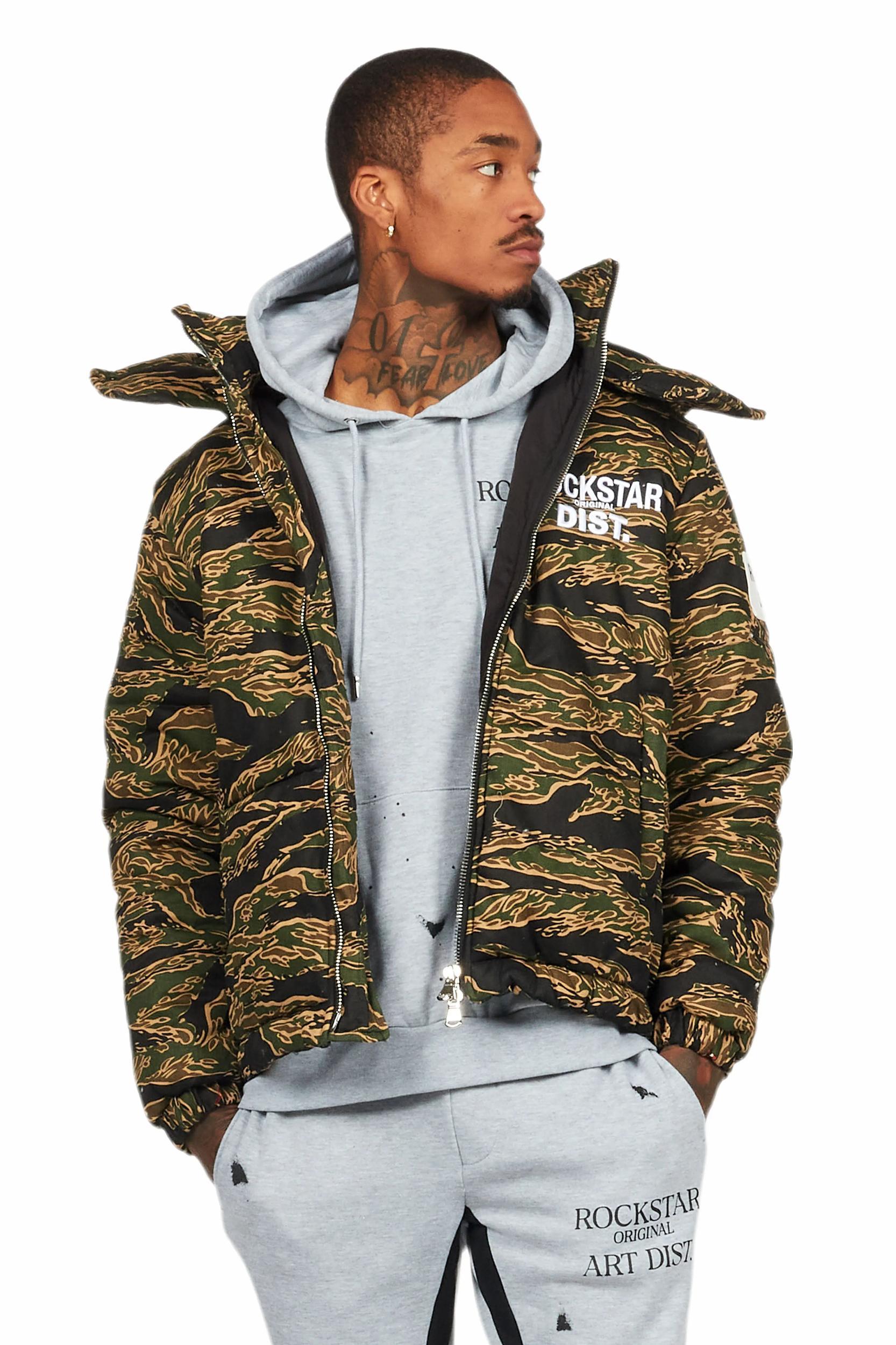 Bevis Camo Puffer Jacket Male Product Image