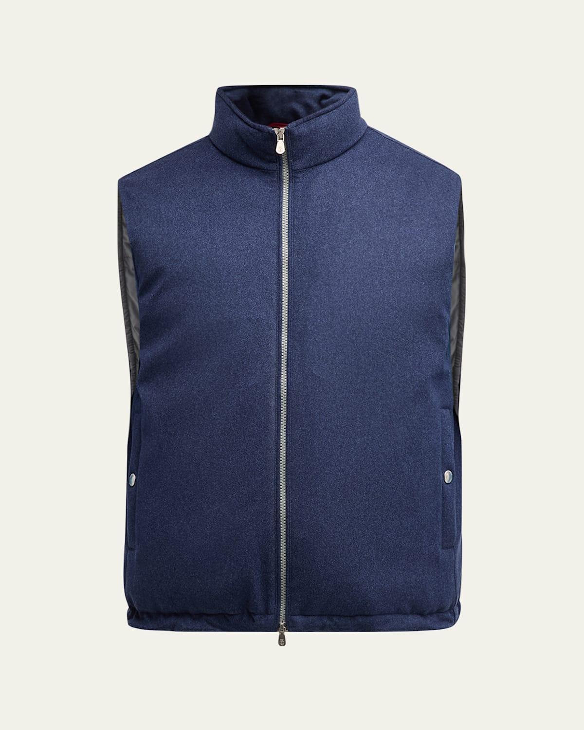 Mens Wool Padded Full-Zip Vest Product Image