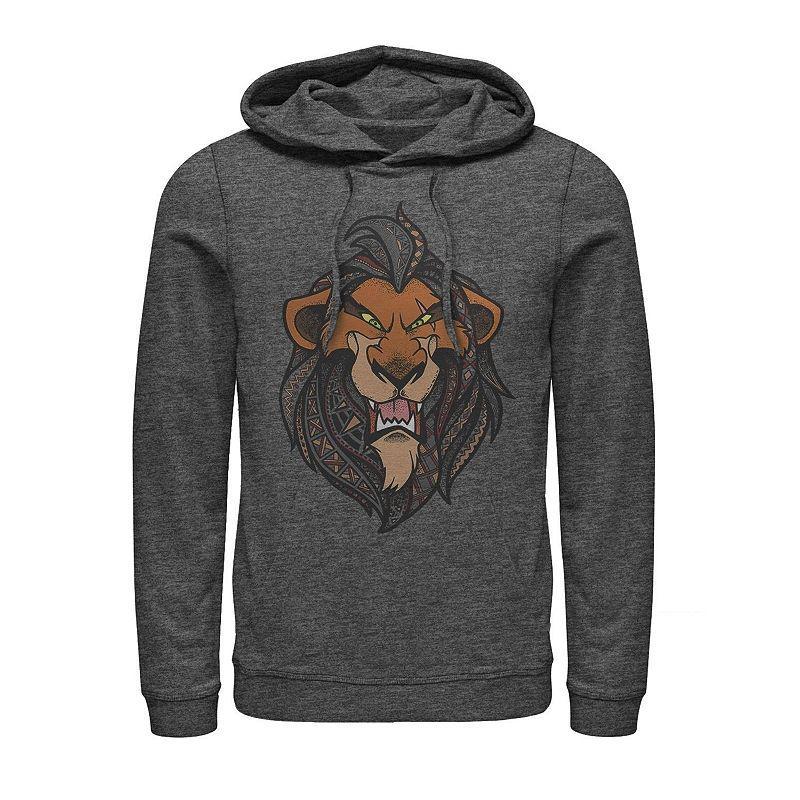 Men's Disney's The Lion King Scar Hoodie, Size: Medium, Grey Heather Product Image