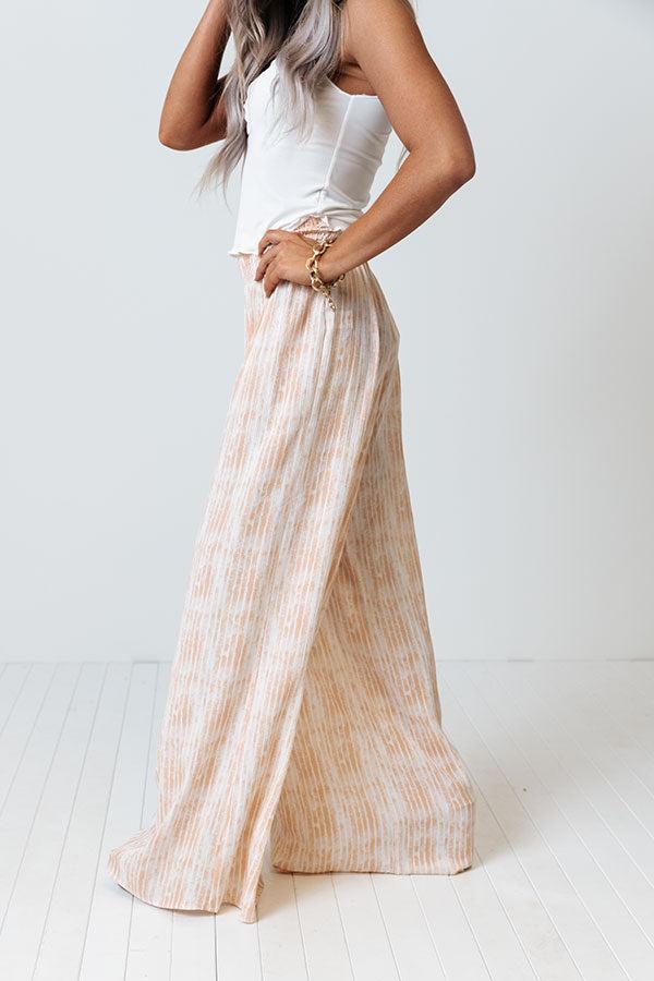 Malibu Cruise Stripe Pants In Peach Product Image