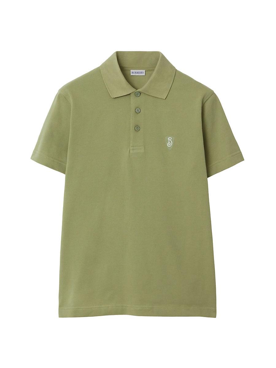 Mens Embroidered Logo Cotton Polo Shirt Product Image