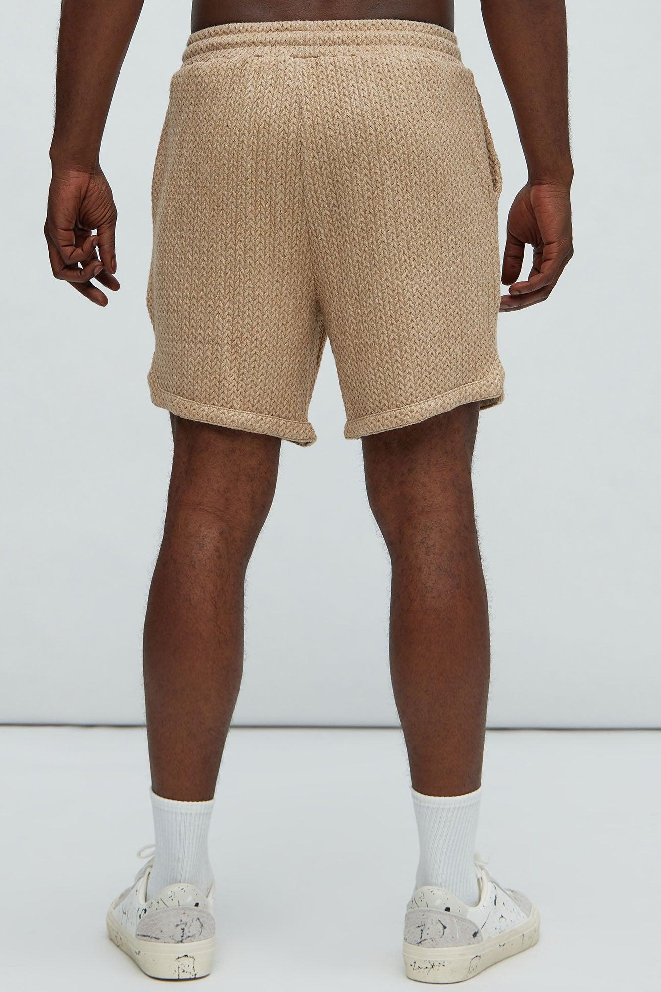Catanina Textured Shorts - Tan Product Image