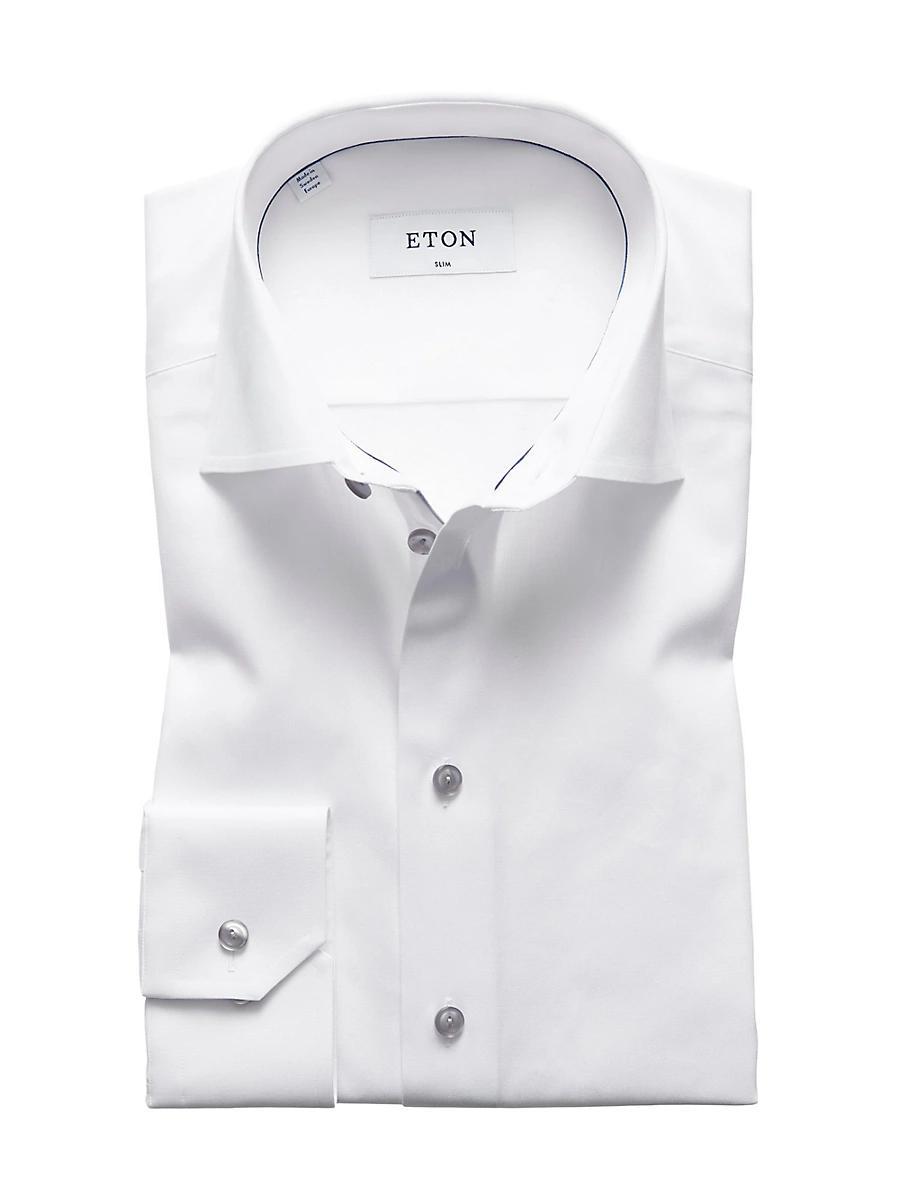 Mens Slim-Fit Twill Dress Shirt Product Image