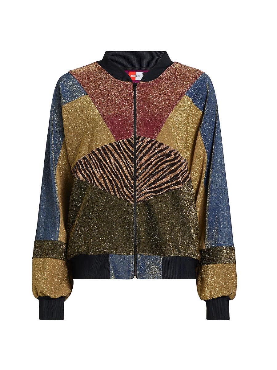 Womens Glint Zebra Dolman Track Jacket Product Image