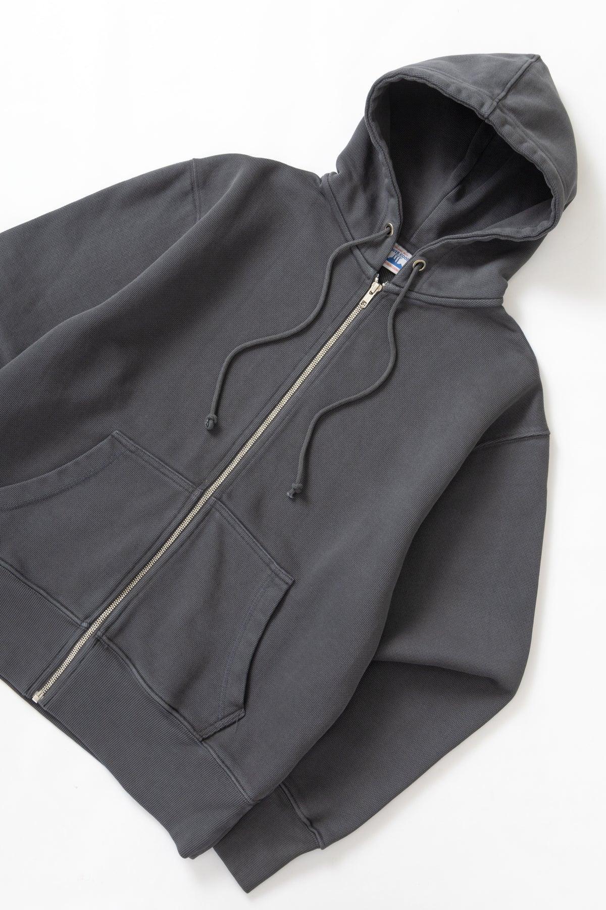 Power Goods - Loopback Zip Hoodie - Washed Black Product Image