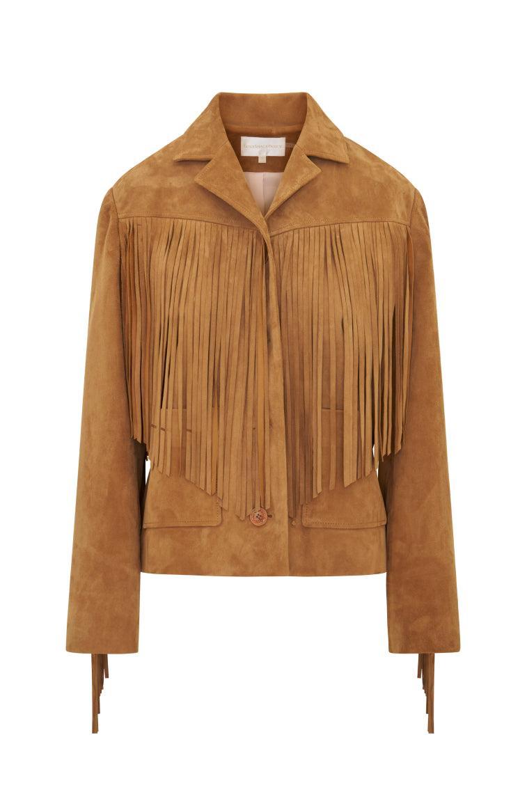 Geraline Suede Fringe Jacket Product Image