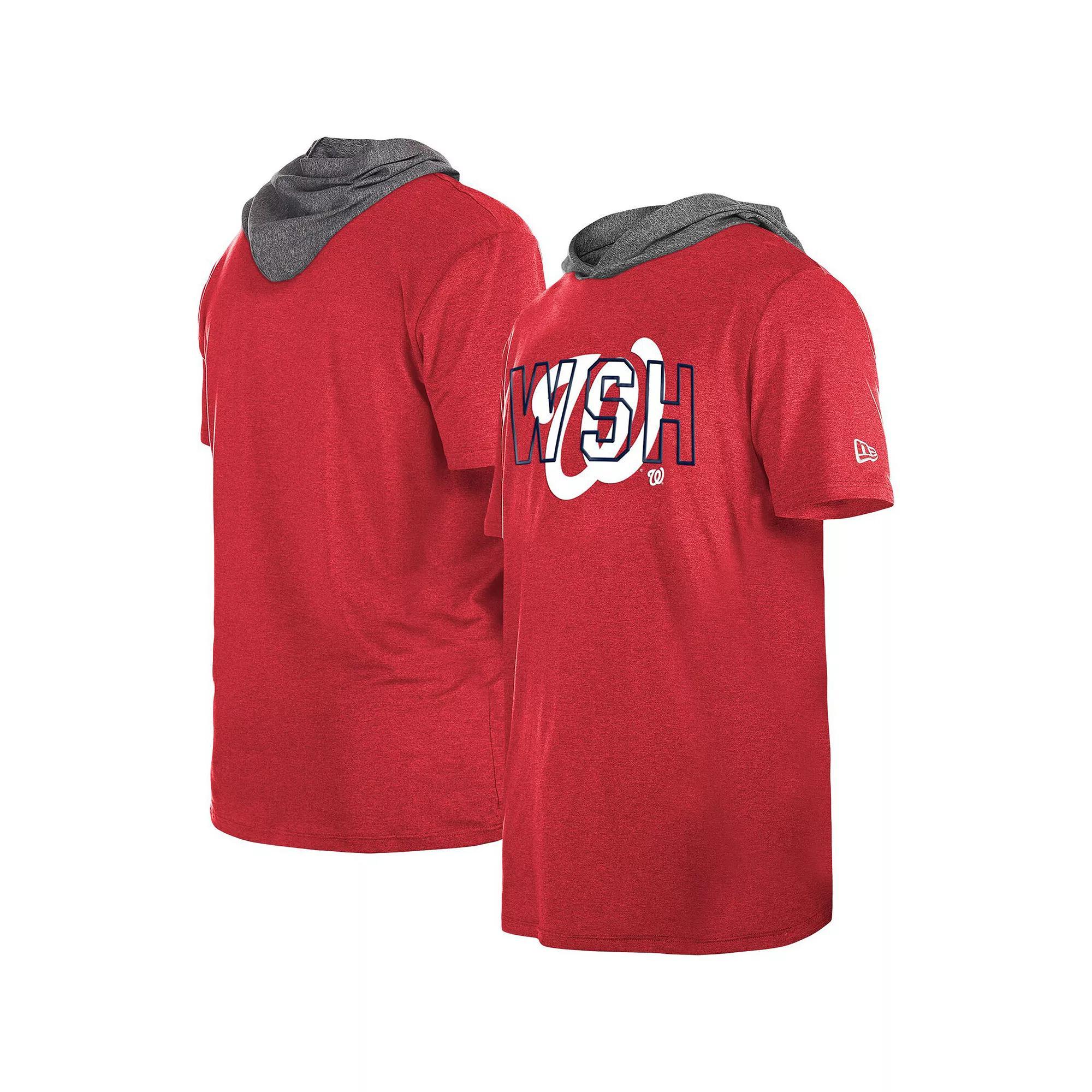 Men's New Era Red Washington Nationals Team Hoodie T-Shirt, Size: 3XL Product Image