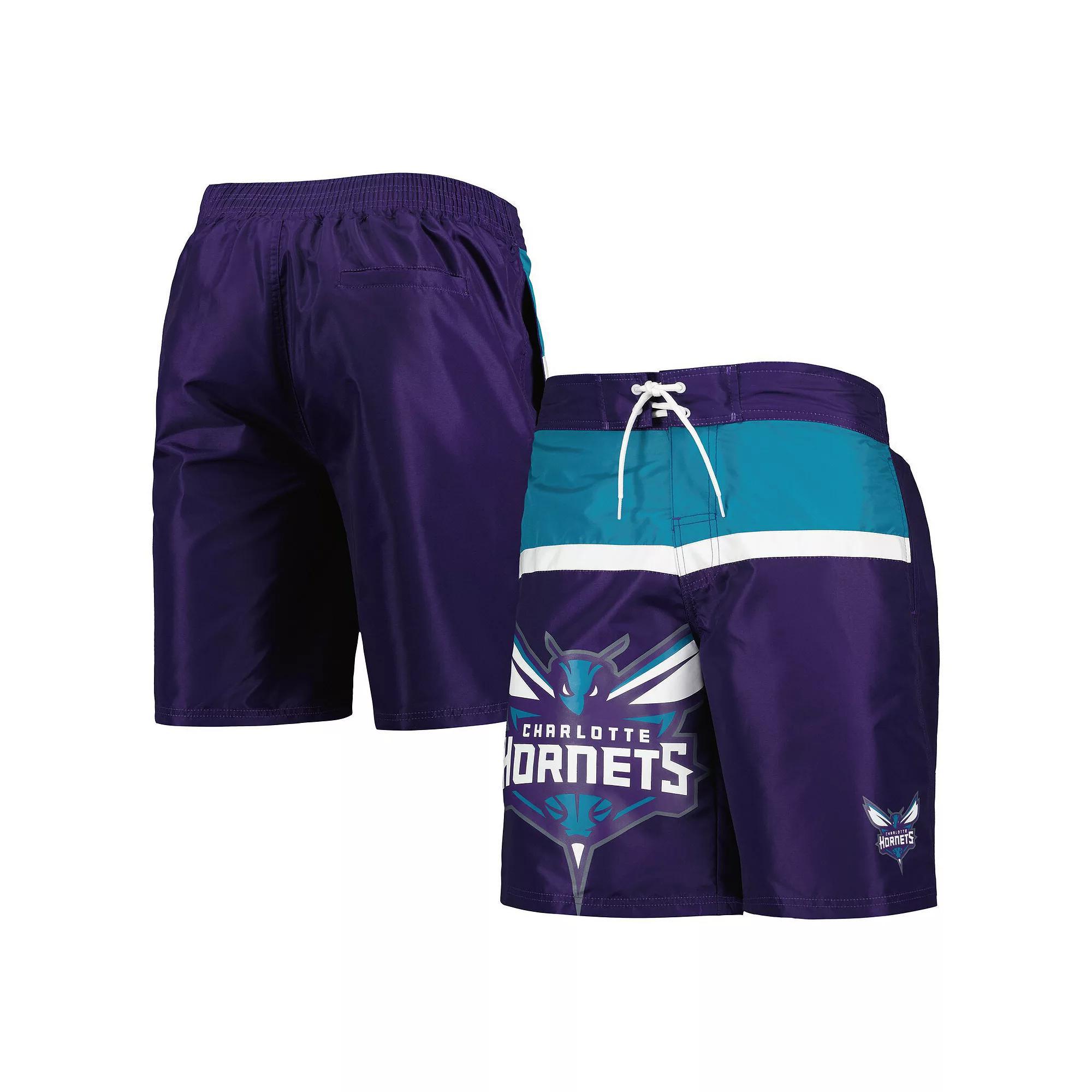 Men's G-III Sports by Carl Banks Purple Charlotte Hornets Sea Wind Swim Trunks, Size: Large, Chr Purple Product Image