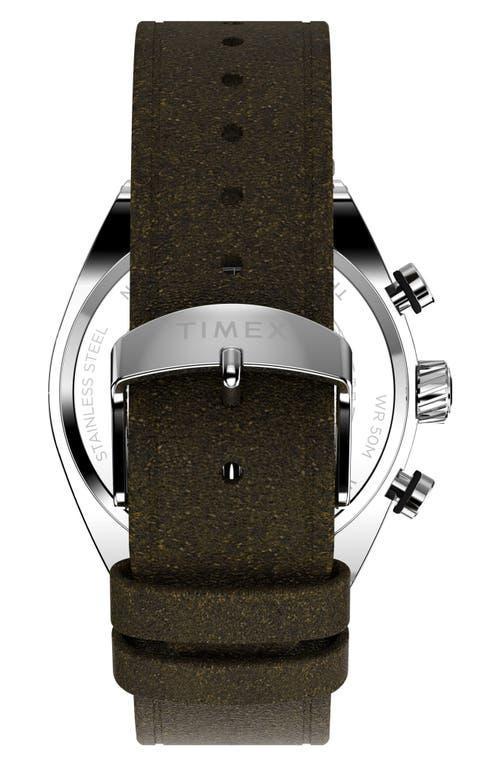 TIMEX Legacy Tonneau Chronograph Quartz Silver Dial Men's Watch Tw2w50100 In Brown/silver Tone Product Image