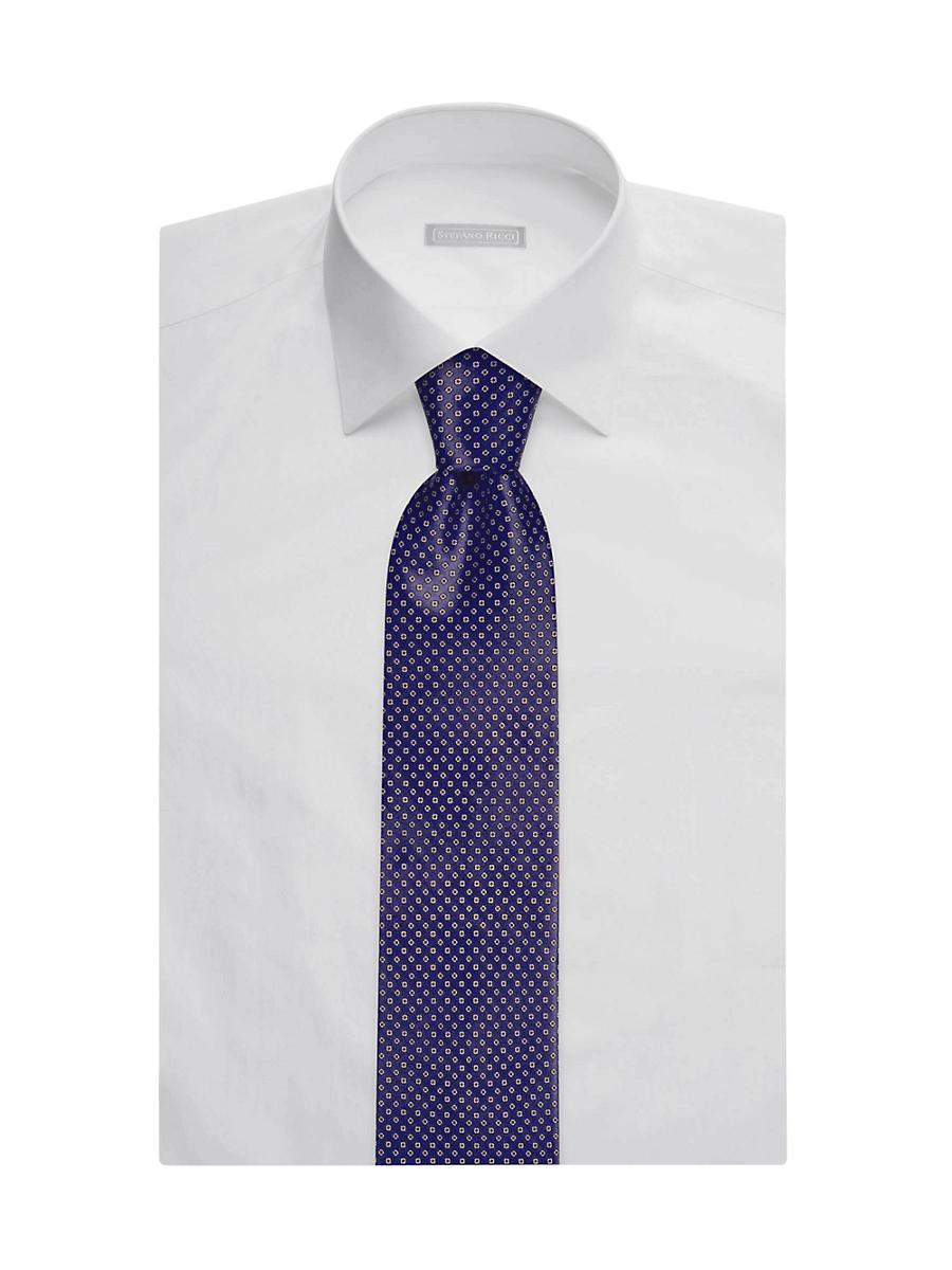Mens Polka Dot Silk Tie Product Image