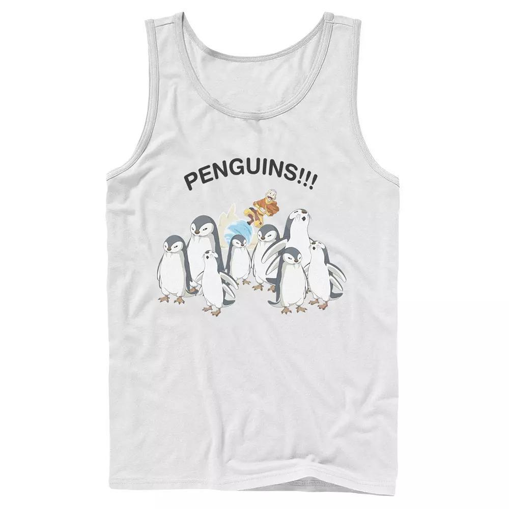 Men's Nickelodeon Avatar The Last Airbender Aang And Penguins!! Tank Top,  Product Image