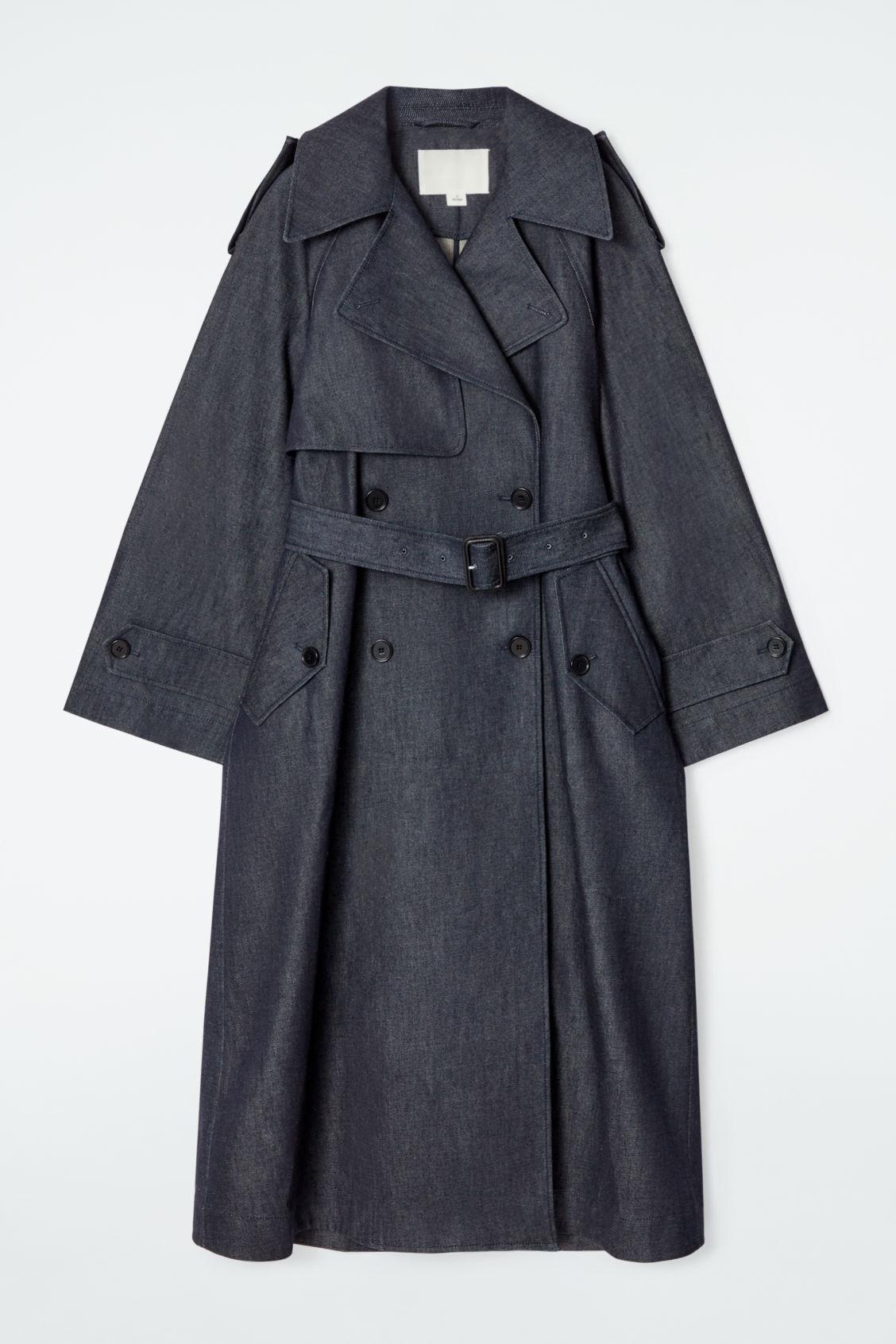 OVERSIZED DENIM TRENCH COAT Product Image