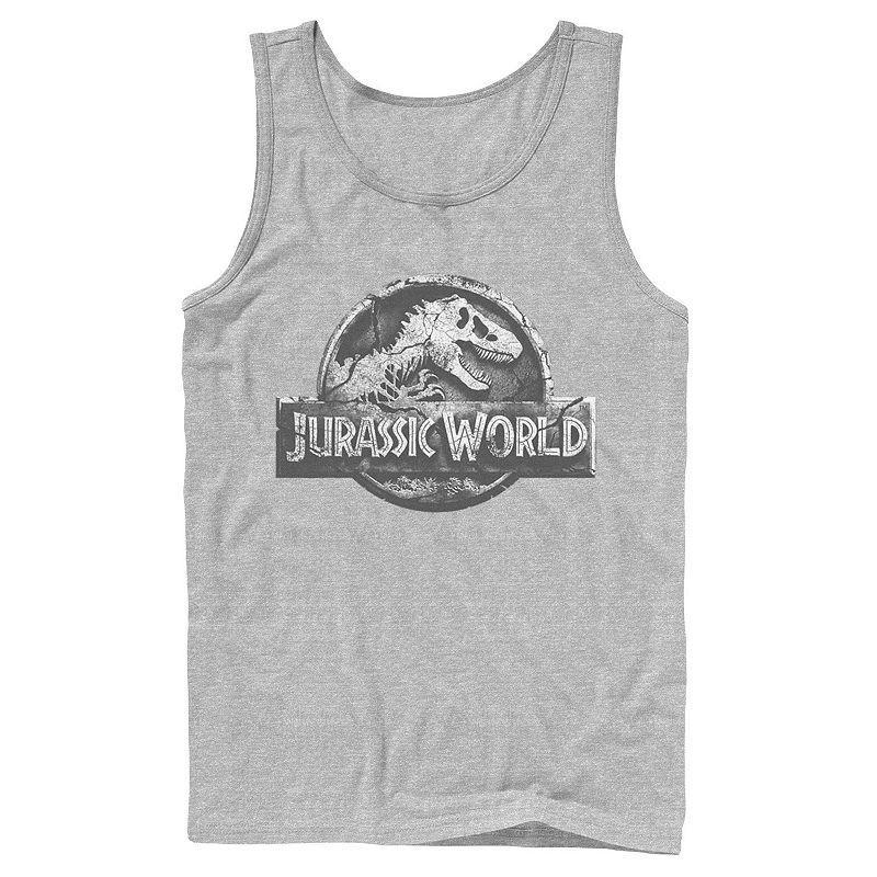 Men's Jurassic World Two Return Stone Logo Tank Top, Size: Medium, Black Product Image