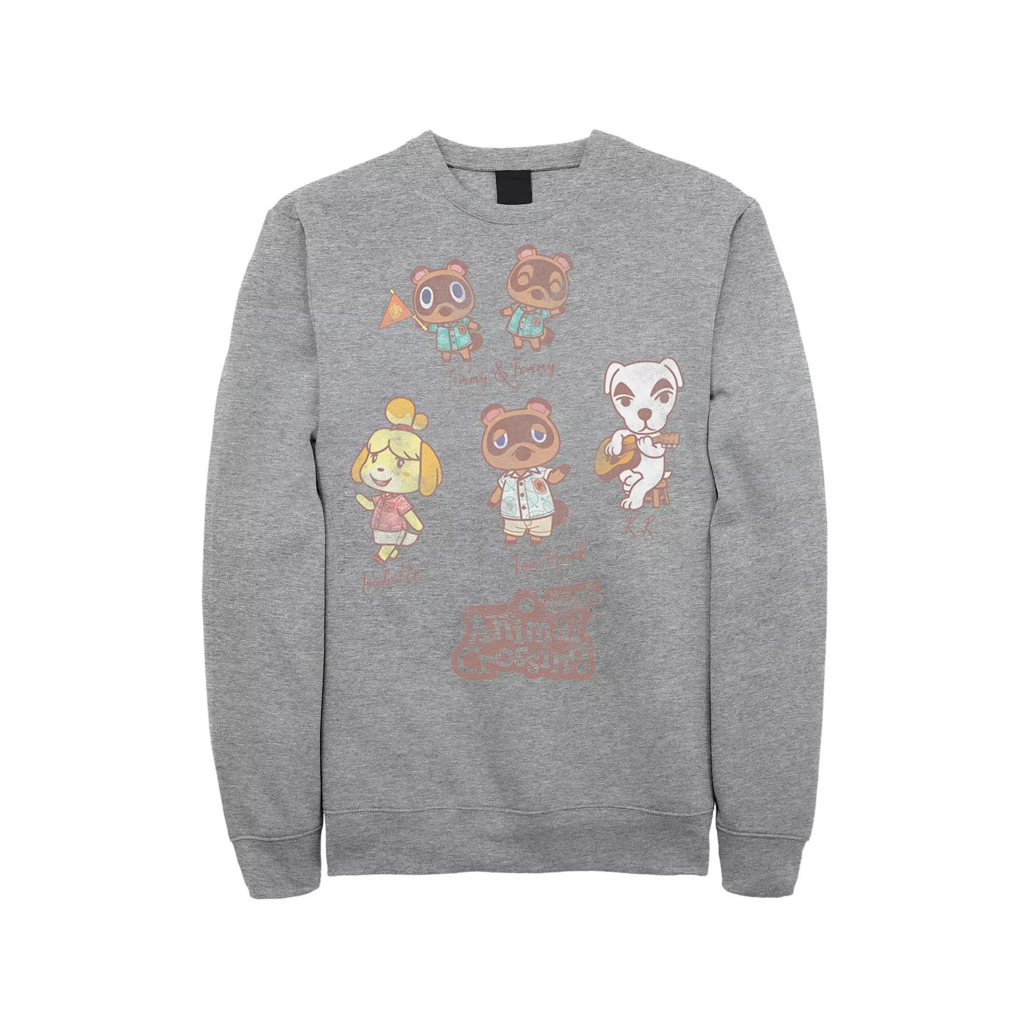 Men's Nintendo Character Textbook Group Shot Text Sweatshirt,  Product Image