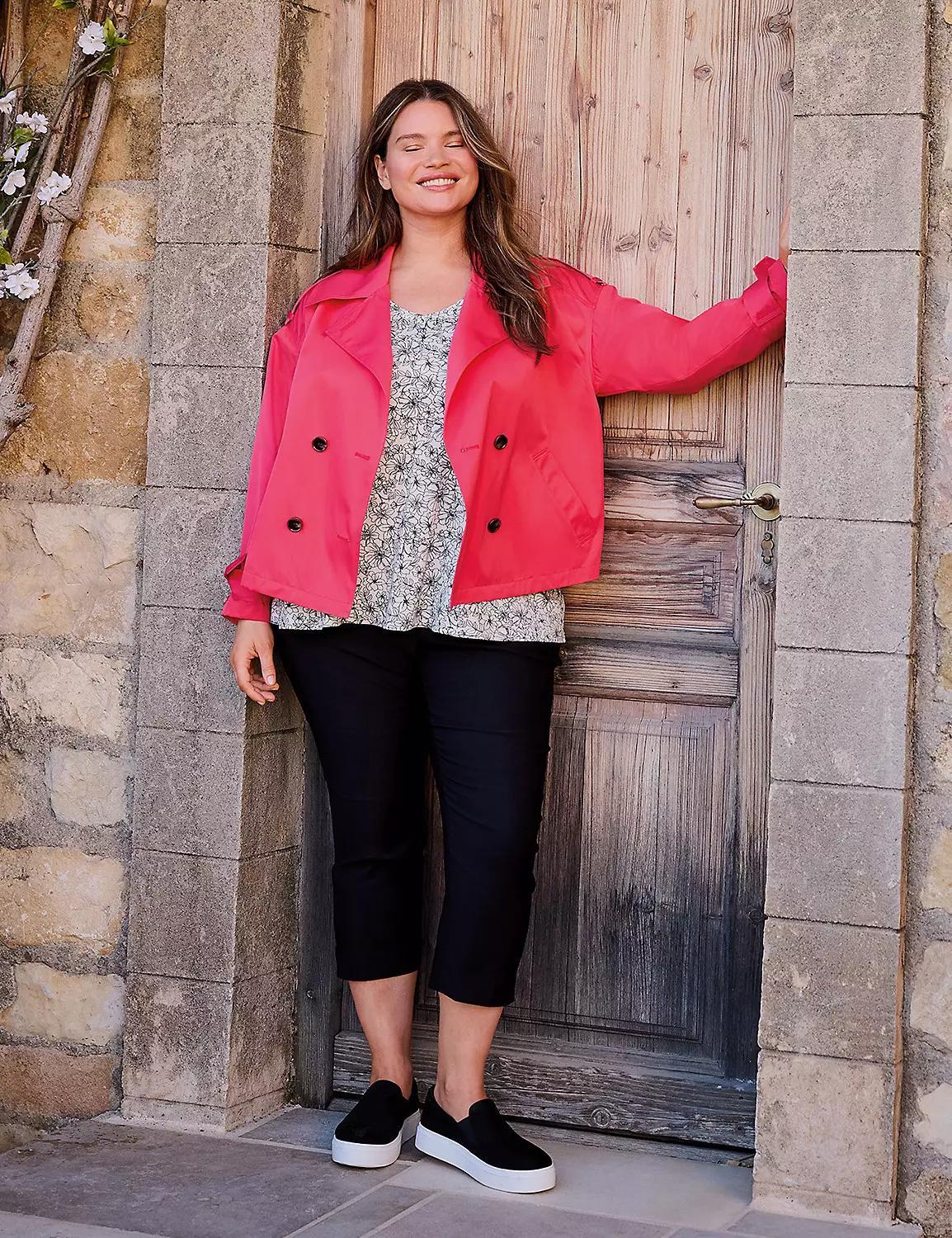 Swing-Back Short Lightweight Trench Coat Product Image