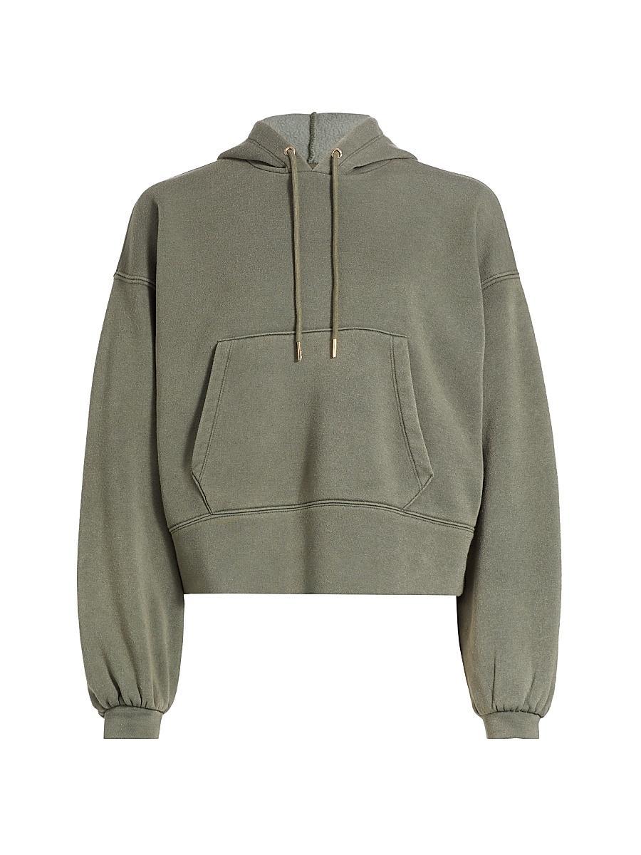 Womens Fleece Cargo Pullover Hoodie Product Image