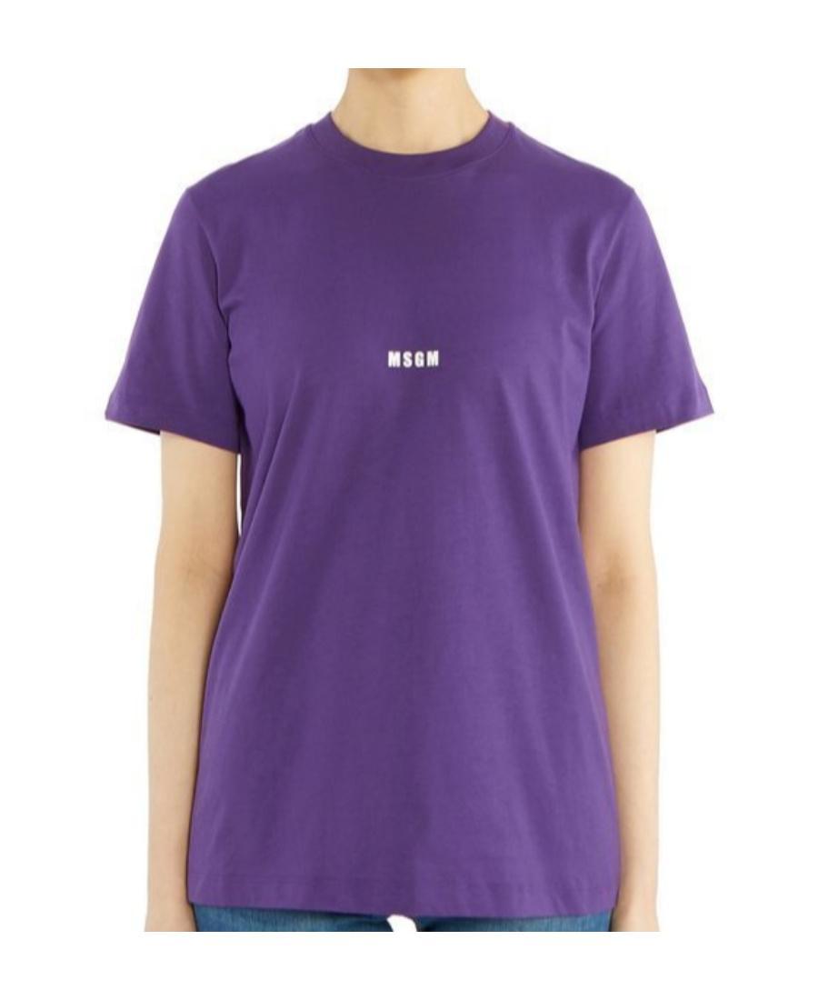 MSGM Logo Details T-shirt In Purple Product Image