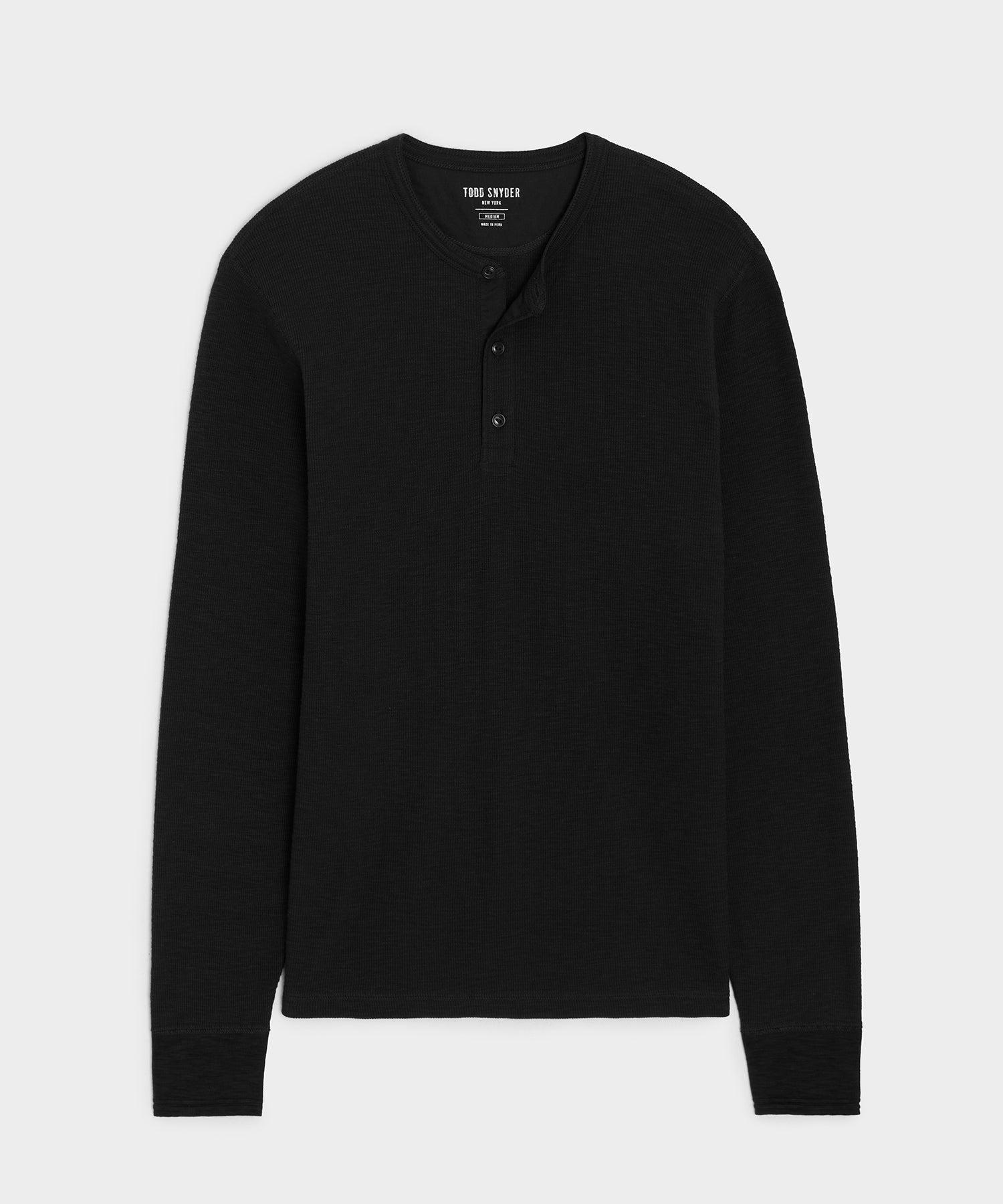 Lightweight Mini Waffle Henley Product Image