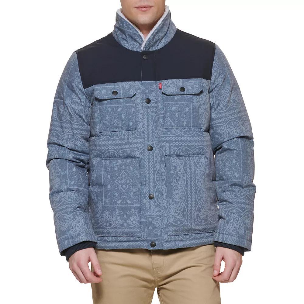 Men's Levi's® Mixed Media Parka, Size: XXL, Faded Blue Bandana Product Image