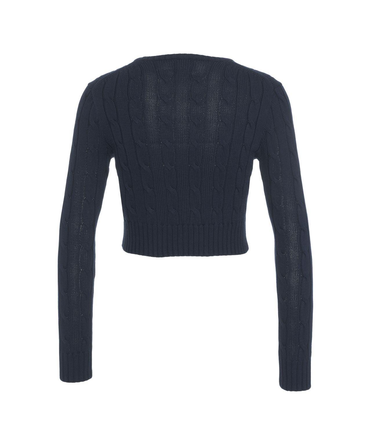 Short cable knit sweater Product Image