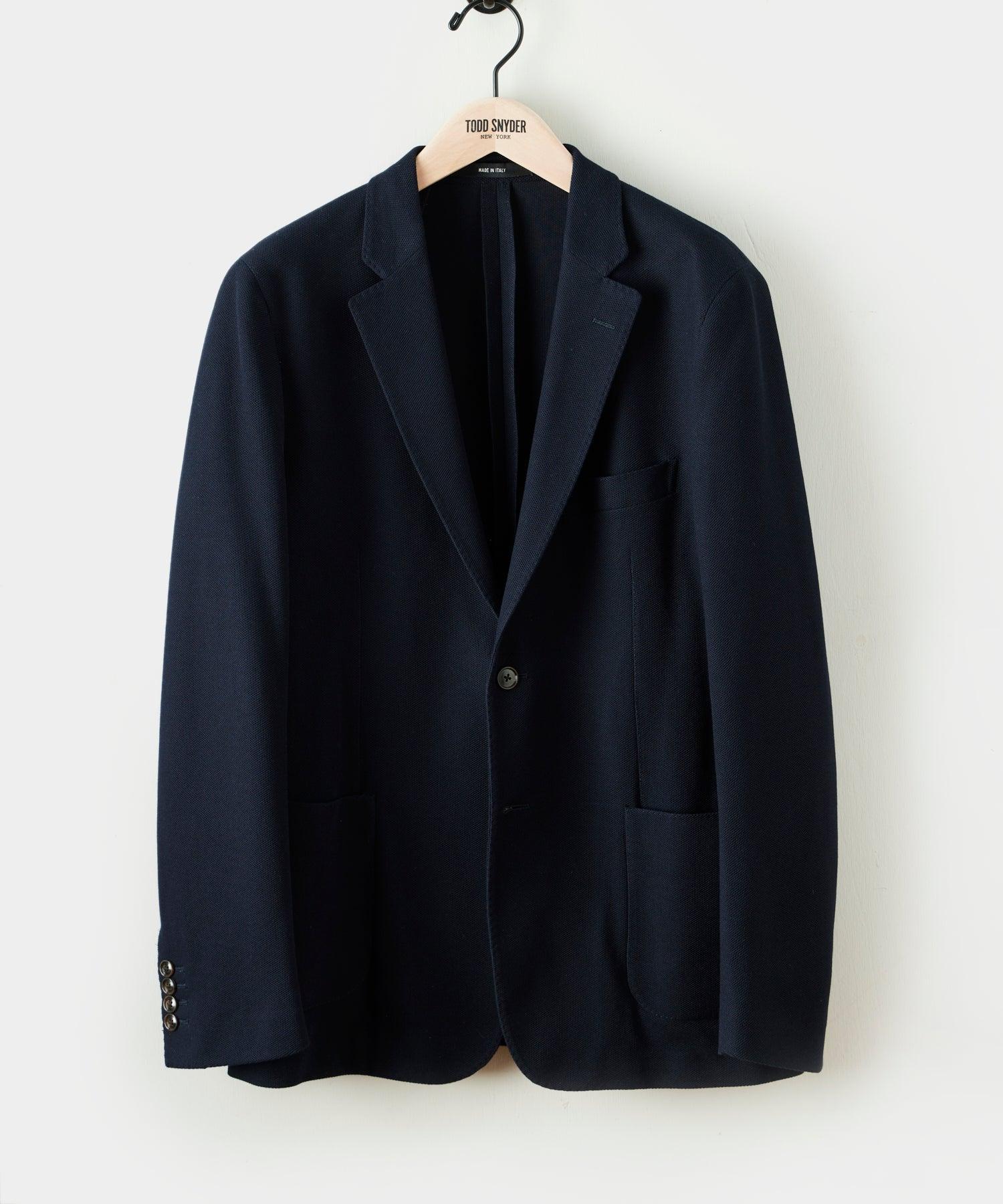 Italian Knit Sport Coat in Navy Product Image