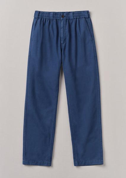 Canvas Cotton Drawstring Pants | Engineer Blue Product Image