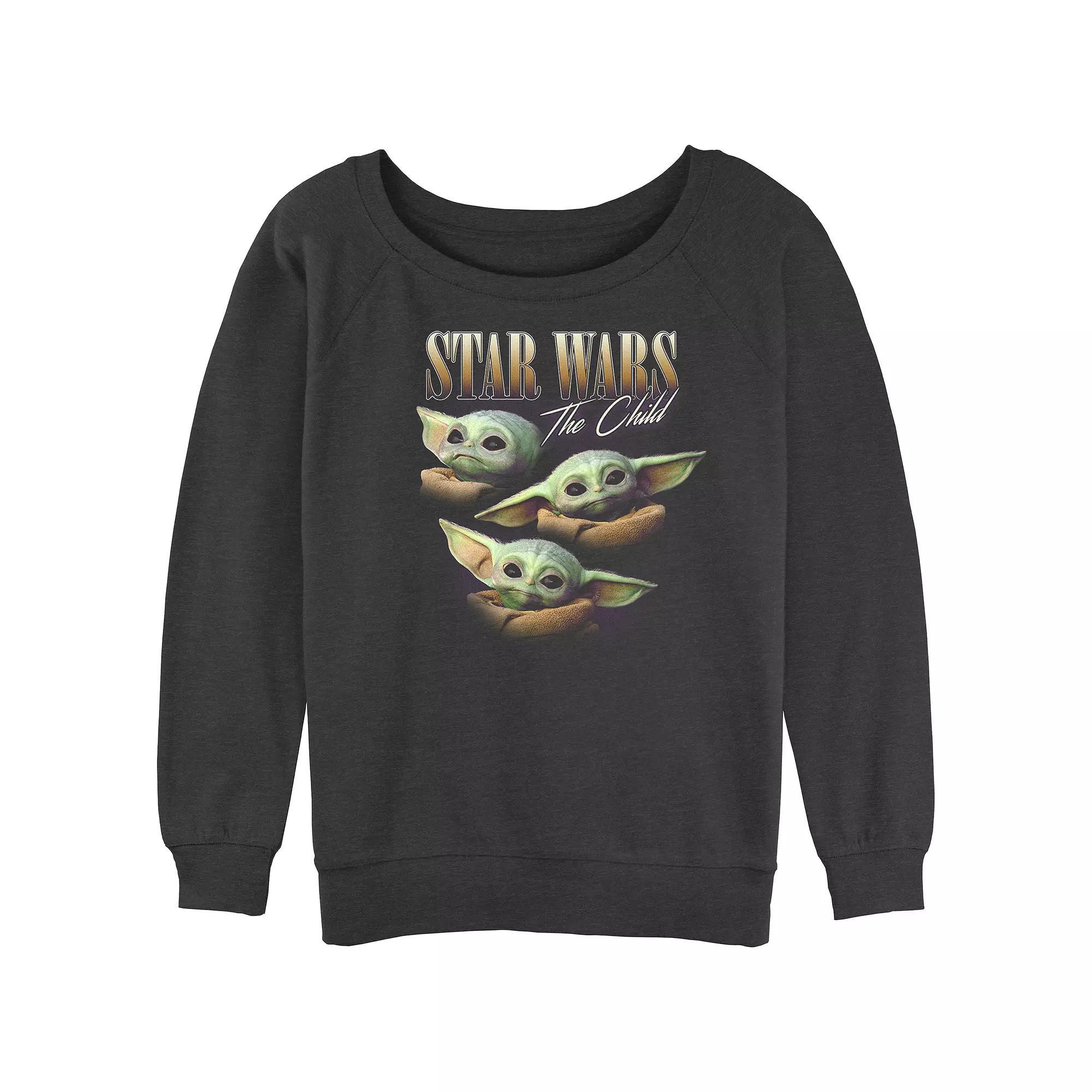 Juniors' The Mandalorian Star Wars The Child Slouchy Terry Graphic Pullover, Women's,  Product Image