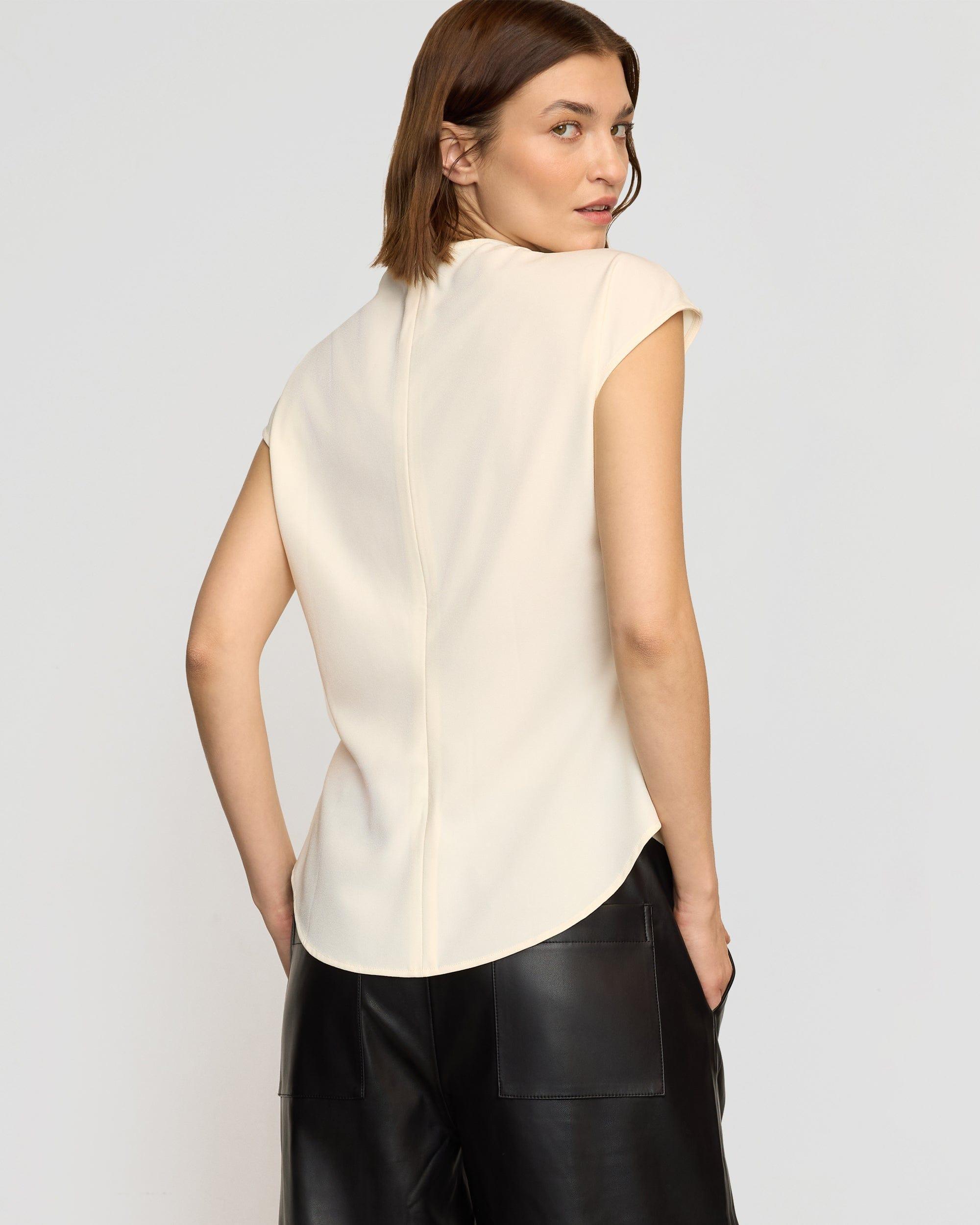 Jacqueline Semi-Sheer Crepe Blouse Product Image