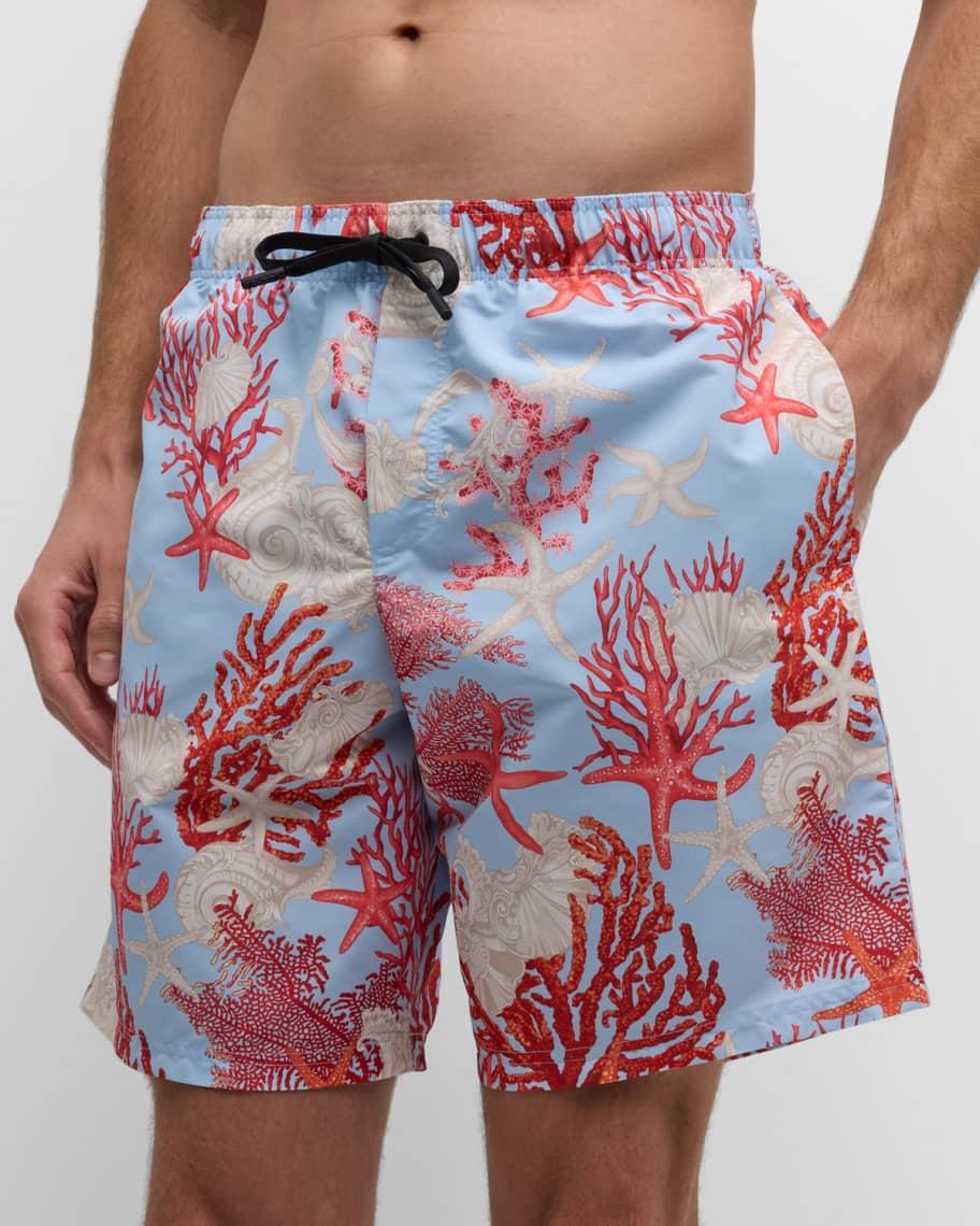 Men's Coral-Print Swim Shorts Product Image