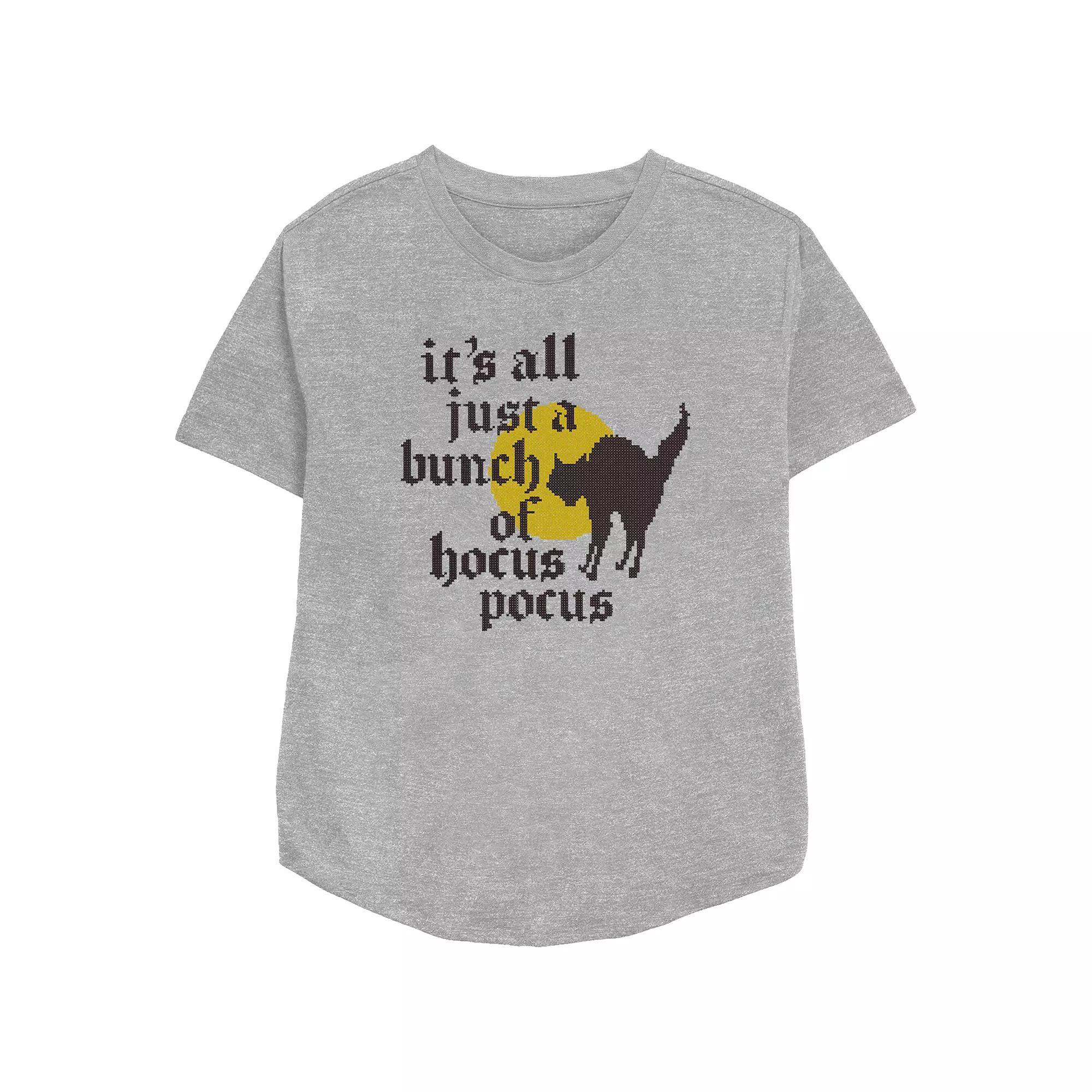 Disney's Hocus Pocus Thackery Binx It's All Just A Bunch Of Hocus Pocus Women's Relaxed Fit Graphic Tee,  Product Image