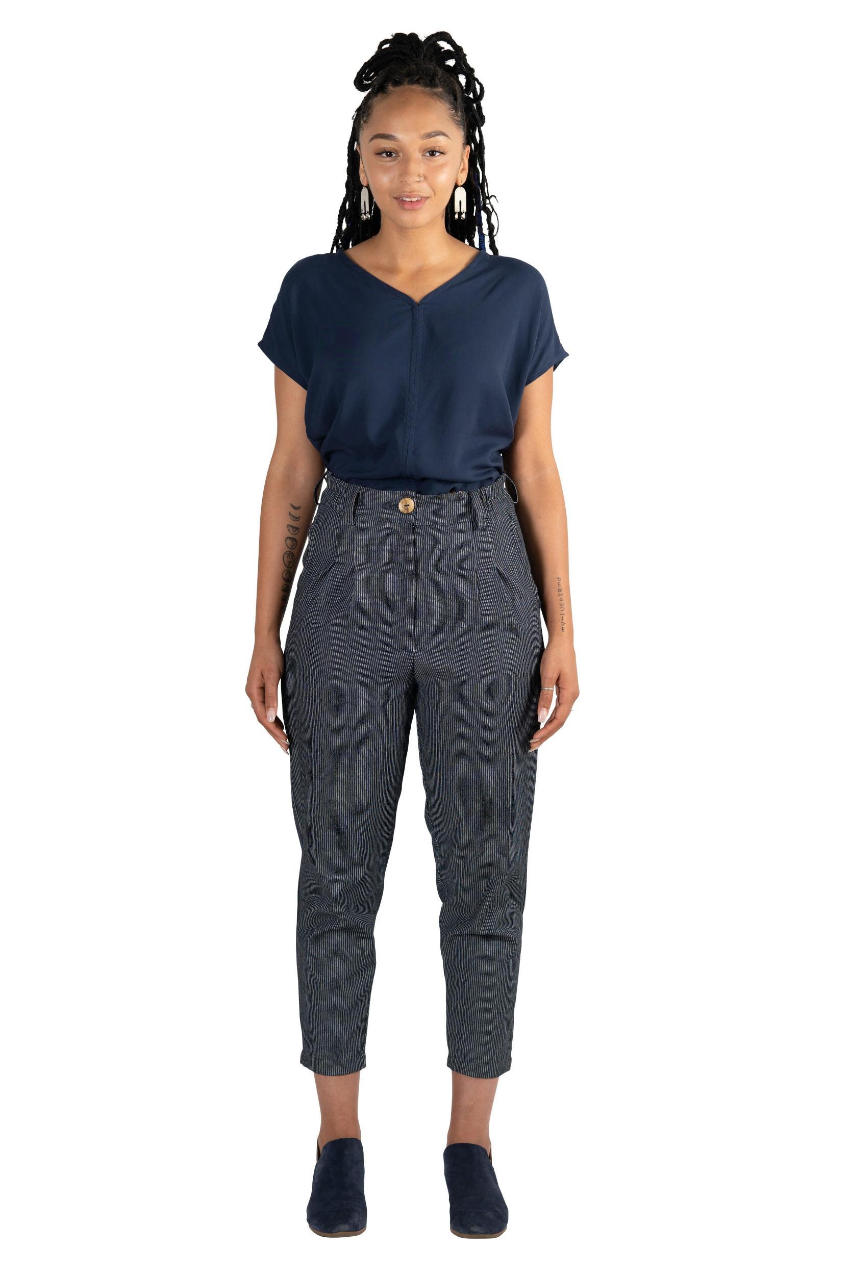 Dolman top in Navy Rayon Challis Product Image