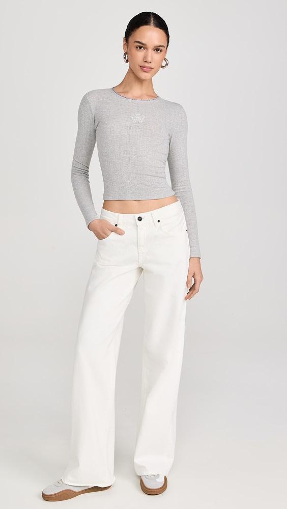 Damson Madder Lua ls Pointelle Top | Shopbop Product Image