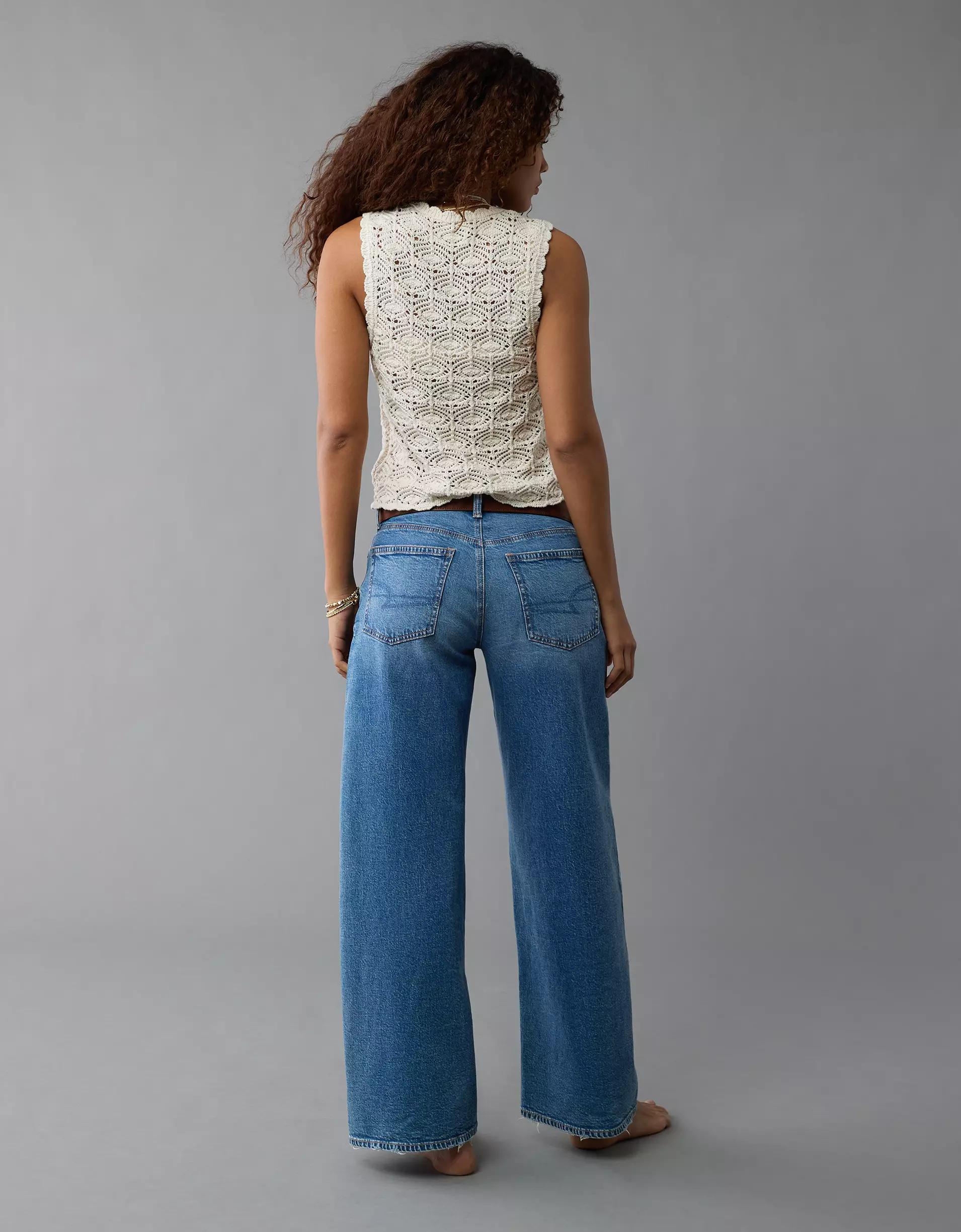 AE Tie Front Crochet Vest Product Image