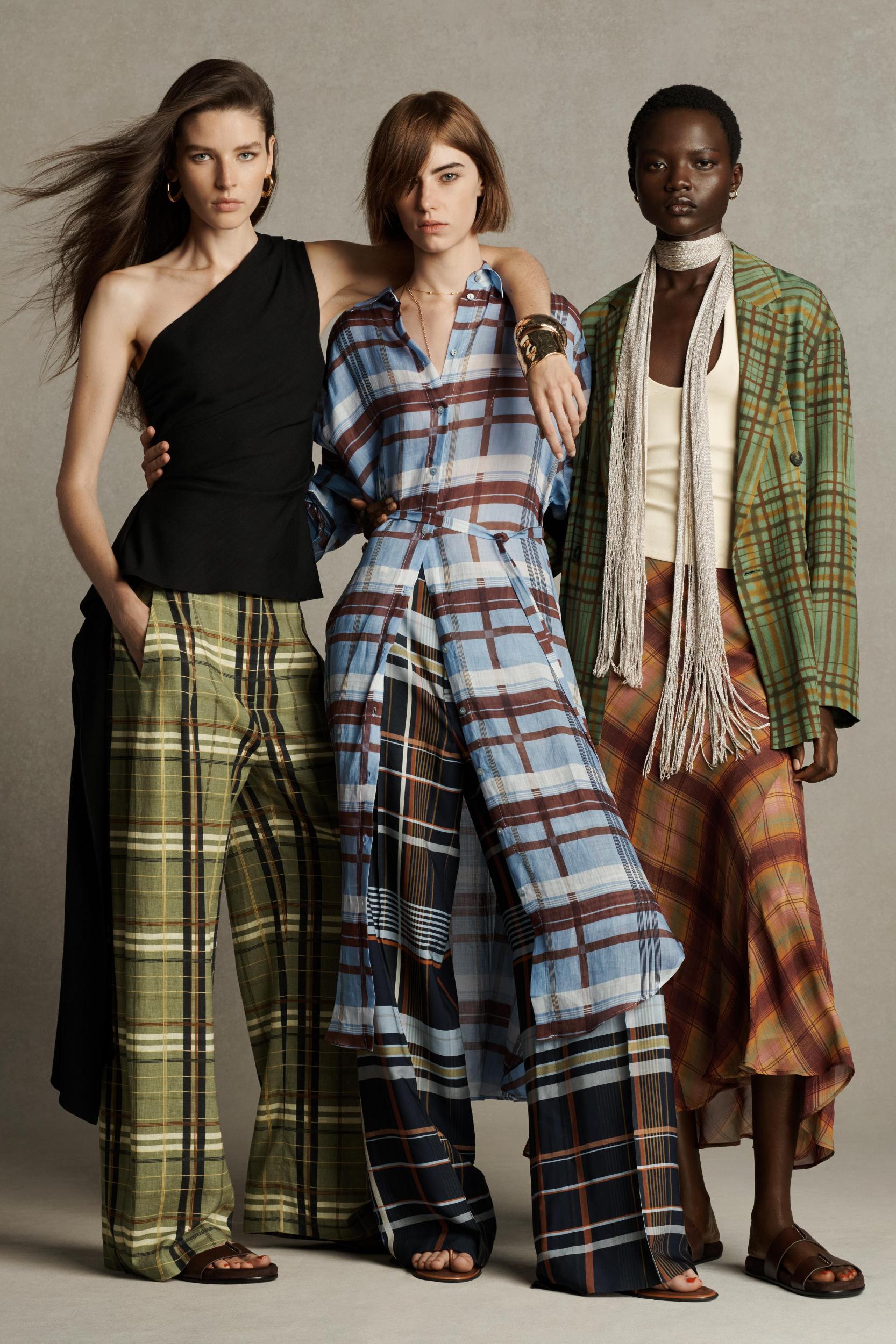 ZW COLLECTION PLAID PANTS Product Image